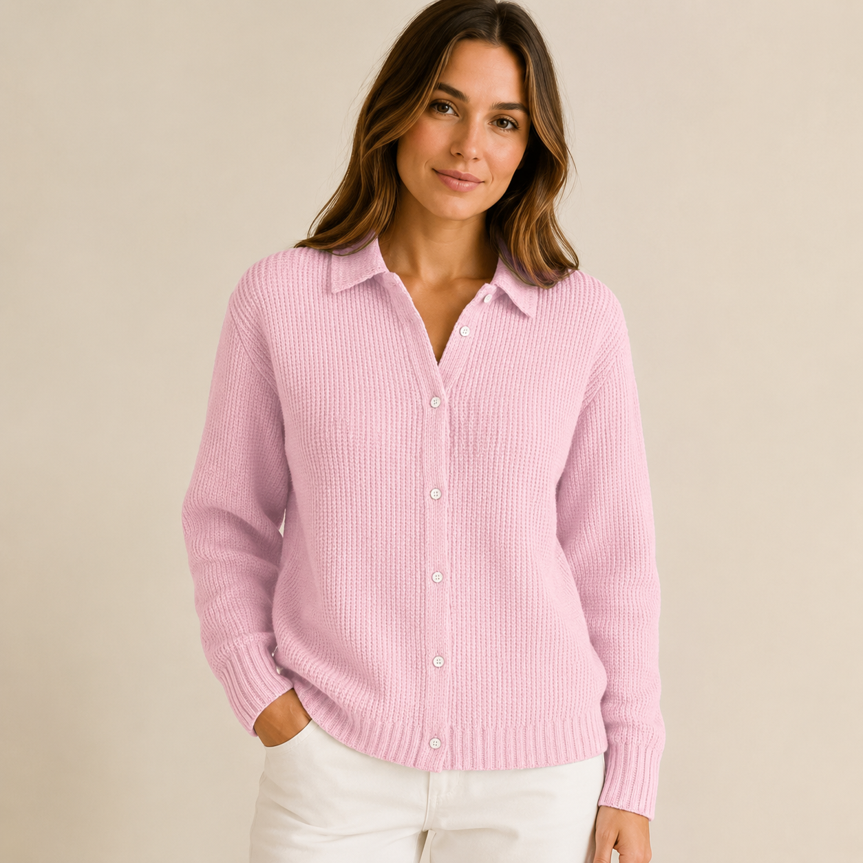 Everyday Comfort – Soft Grey Longline Cardigan