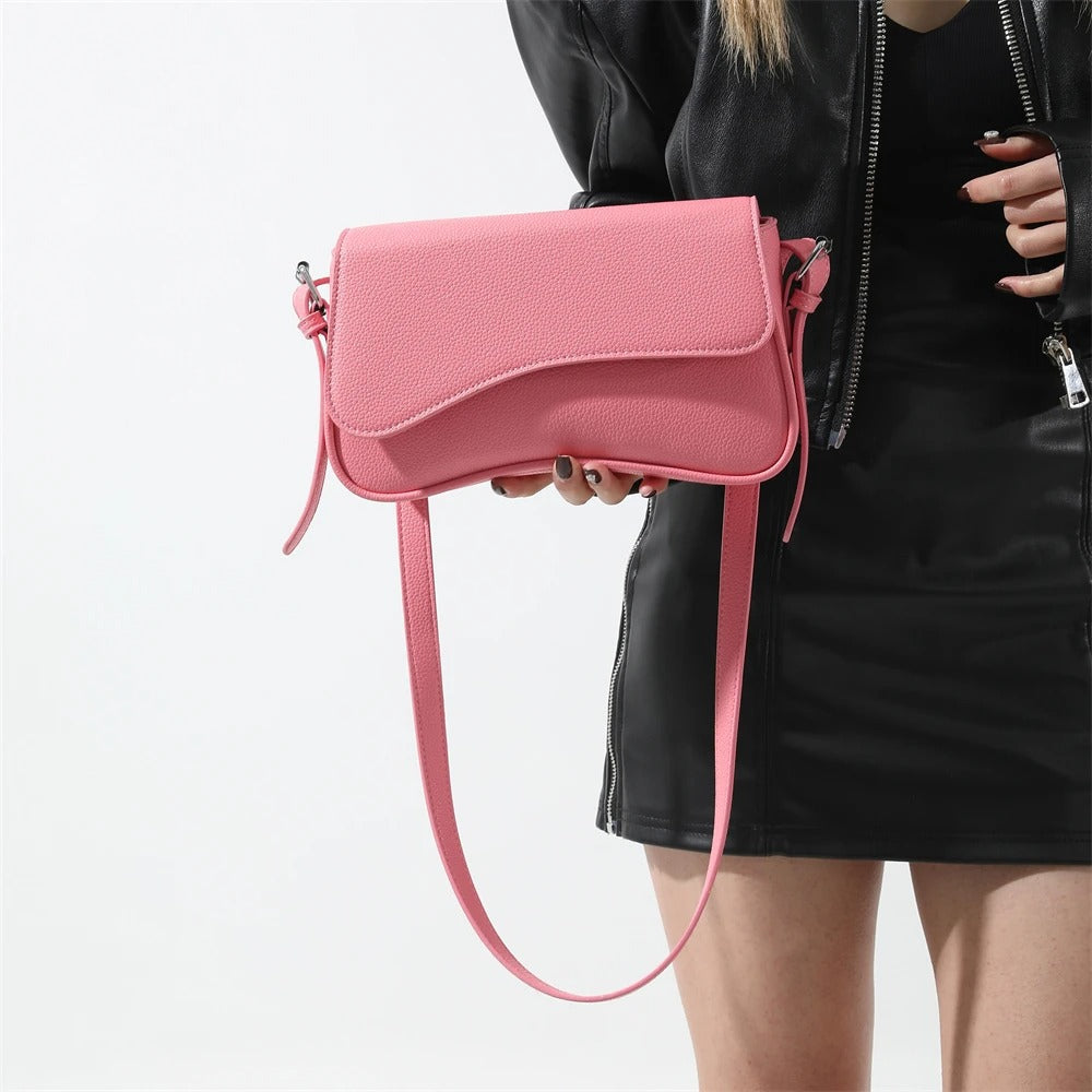 Baguette Shoulder Bag Women UK – Curved Design Handbag, Smart Casual Office Wear & Evening
