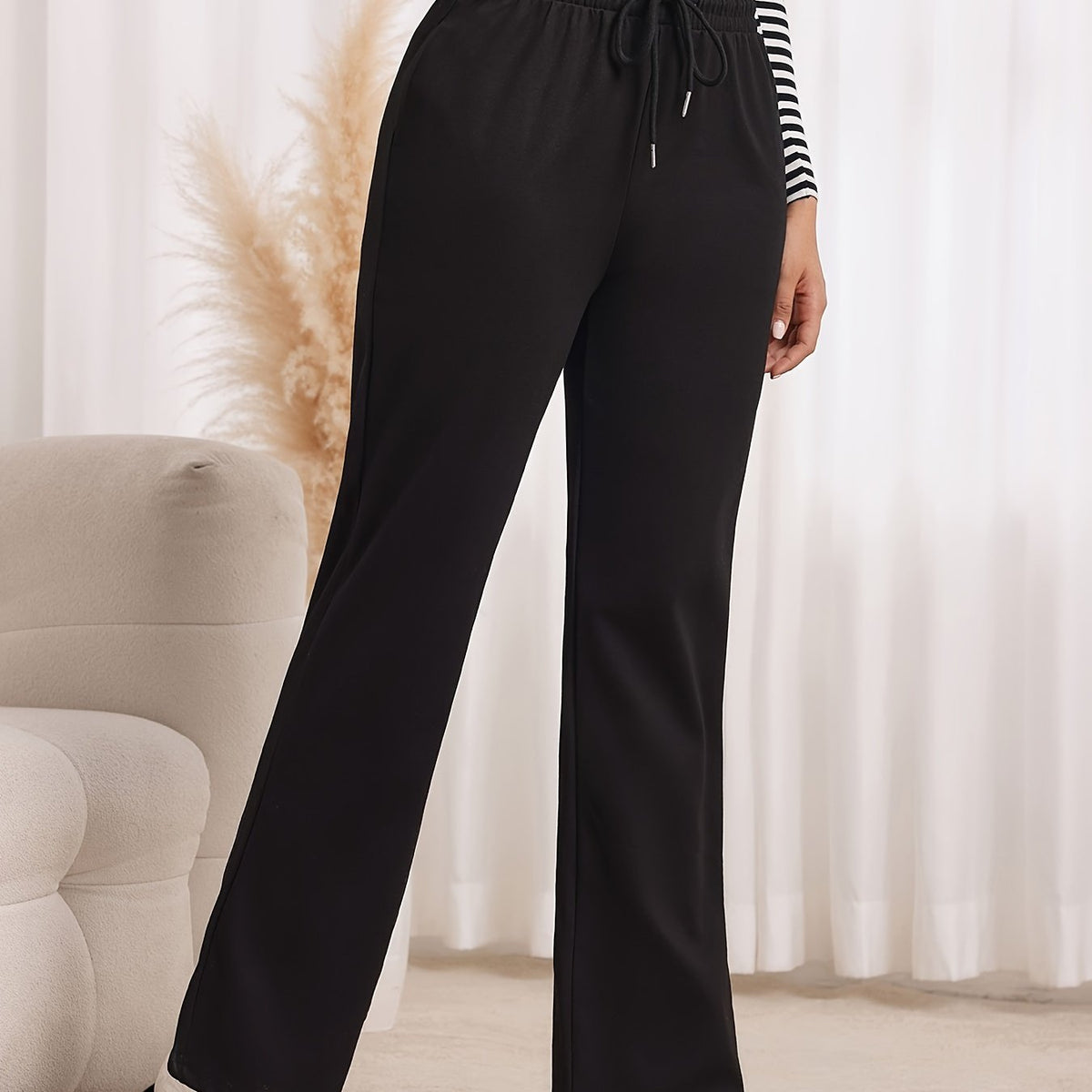 Relaxed Straight-Leg Sweatpants in Soft Cotton for Casual Wear