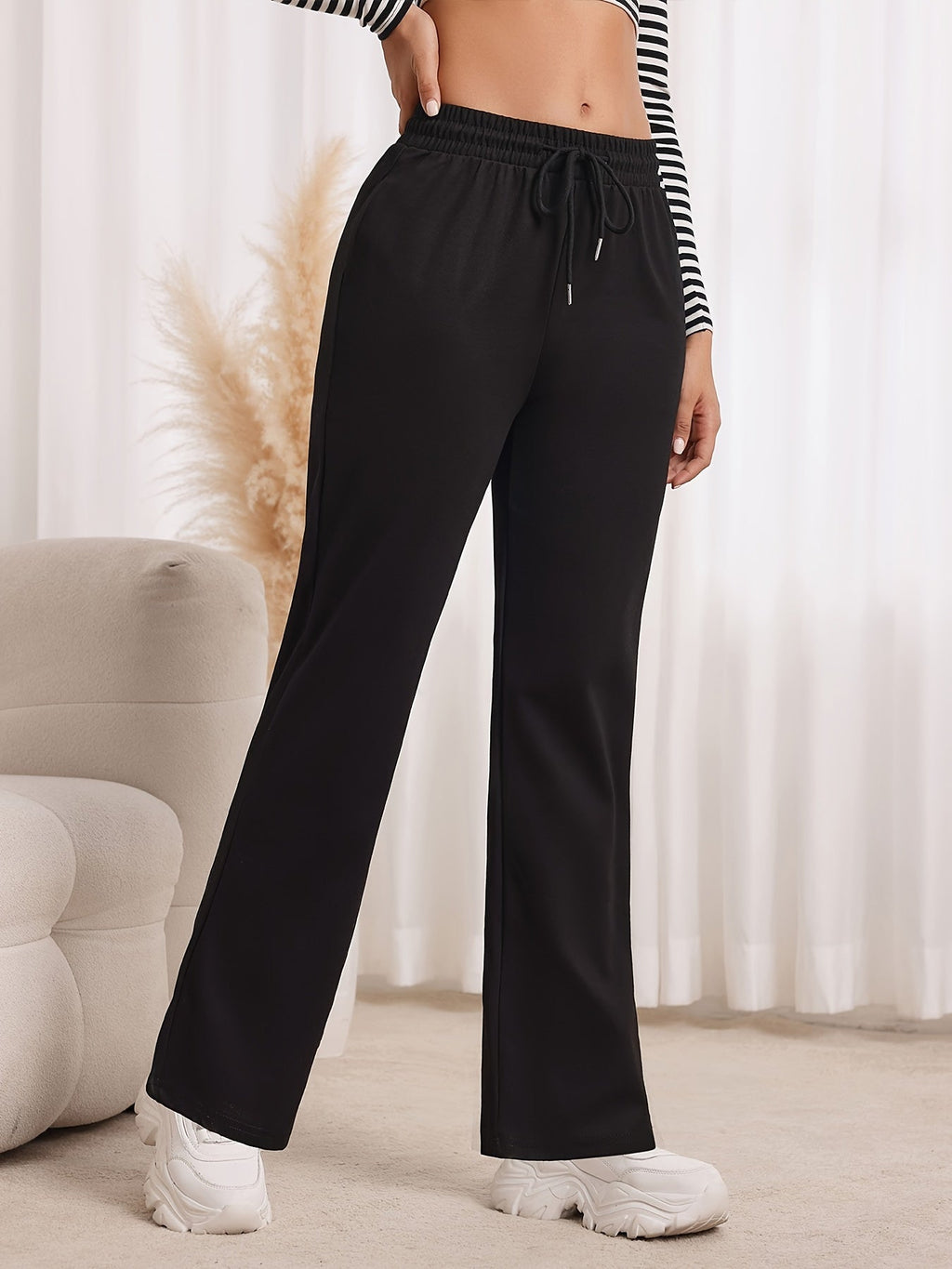 Relaxed Straight-Leg Sweatpants in Soft Cotton for Casual Wear