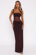 Lace Sheer Cut-Out Maxi Dress Women UK – Formal Occasion, Wedding Guest