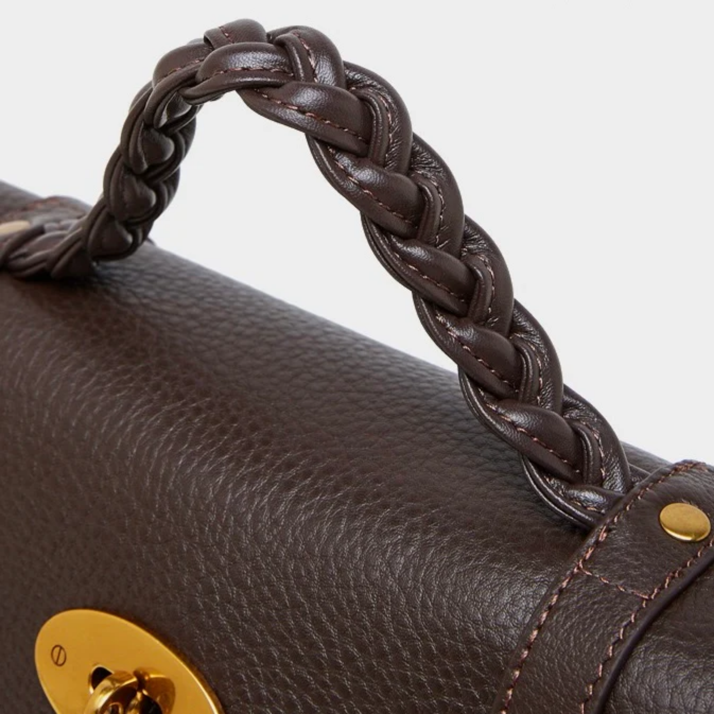 Brown Genuine Leather Braided Handle Satchel Bag Women UK – Everyday Use, Smart Casual