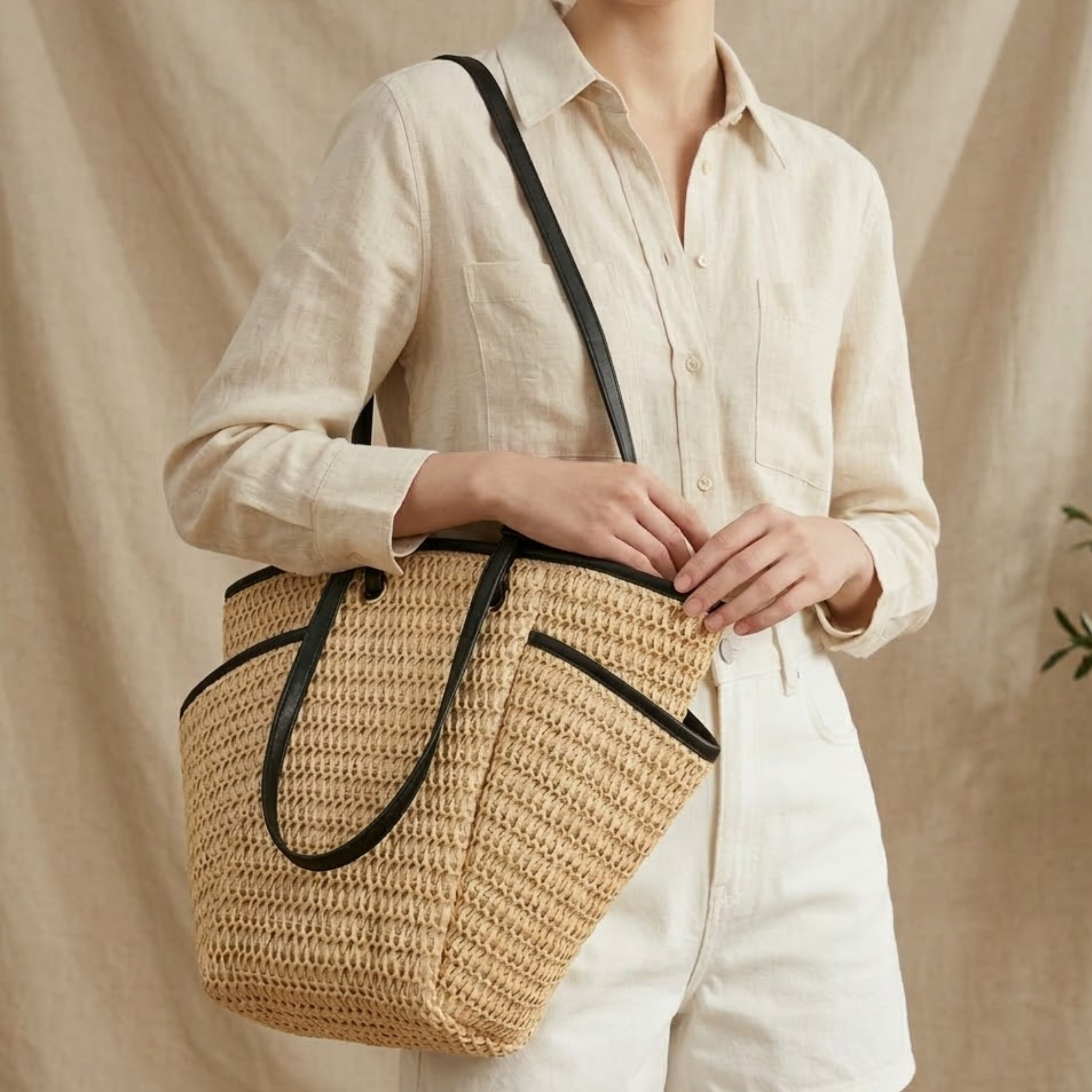 Sustainable Straw Beach Shoulder Bag Women UK – Eco-Friendly Accessory for Summer Outings, Holiday Wear