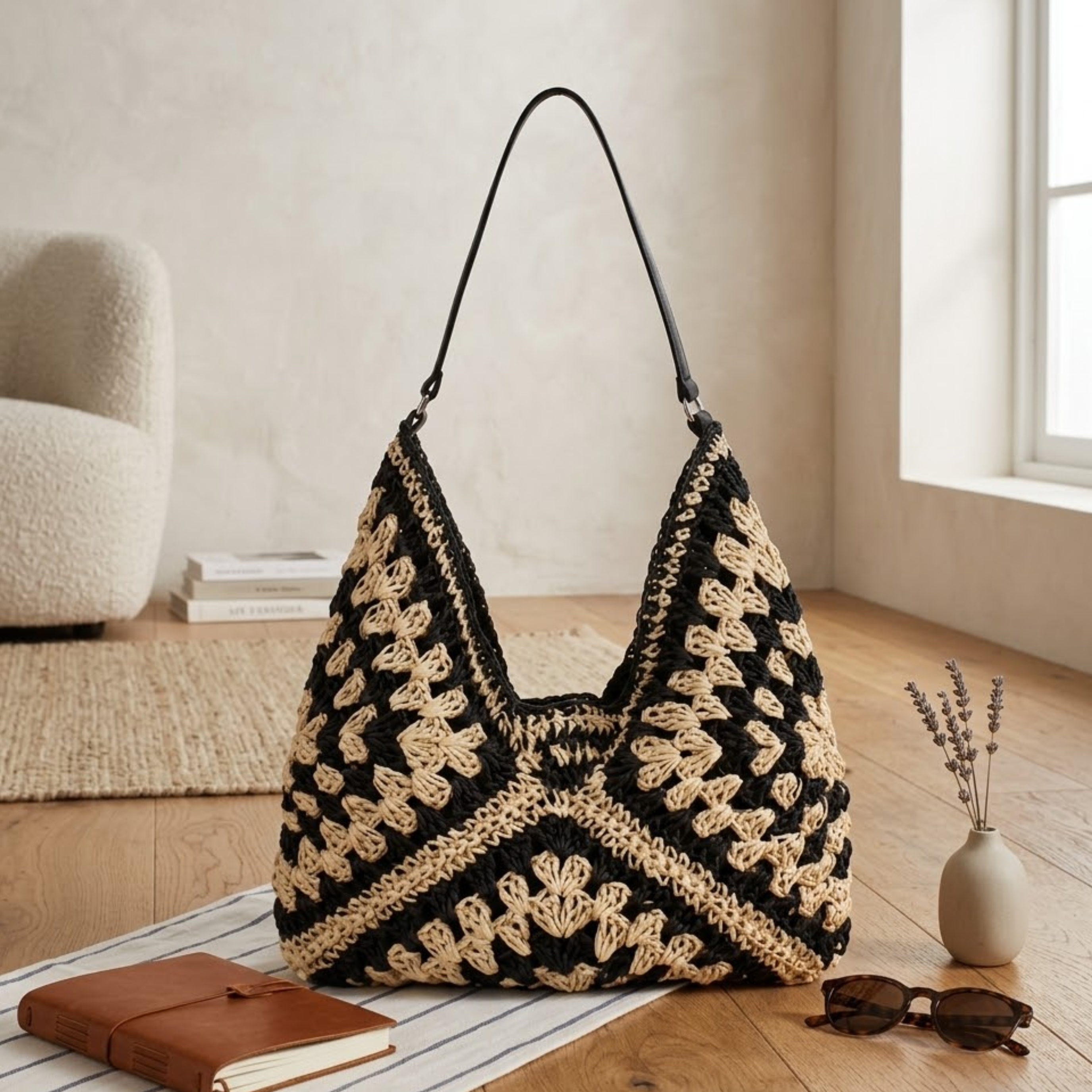 Braided Straw Tote Bag Women UK – Eco-Friendly Summer Accessory, Holiday Outfit Garden Party