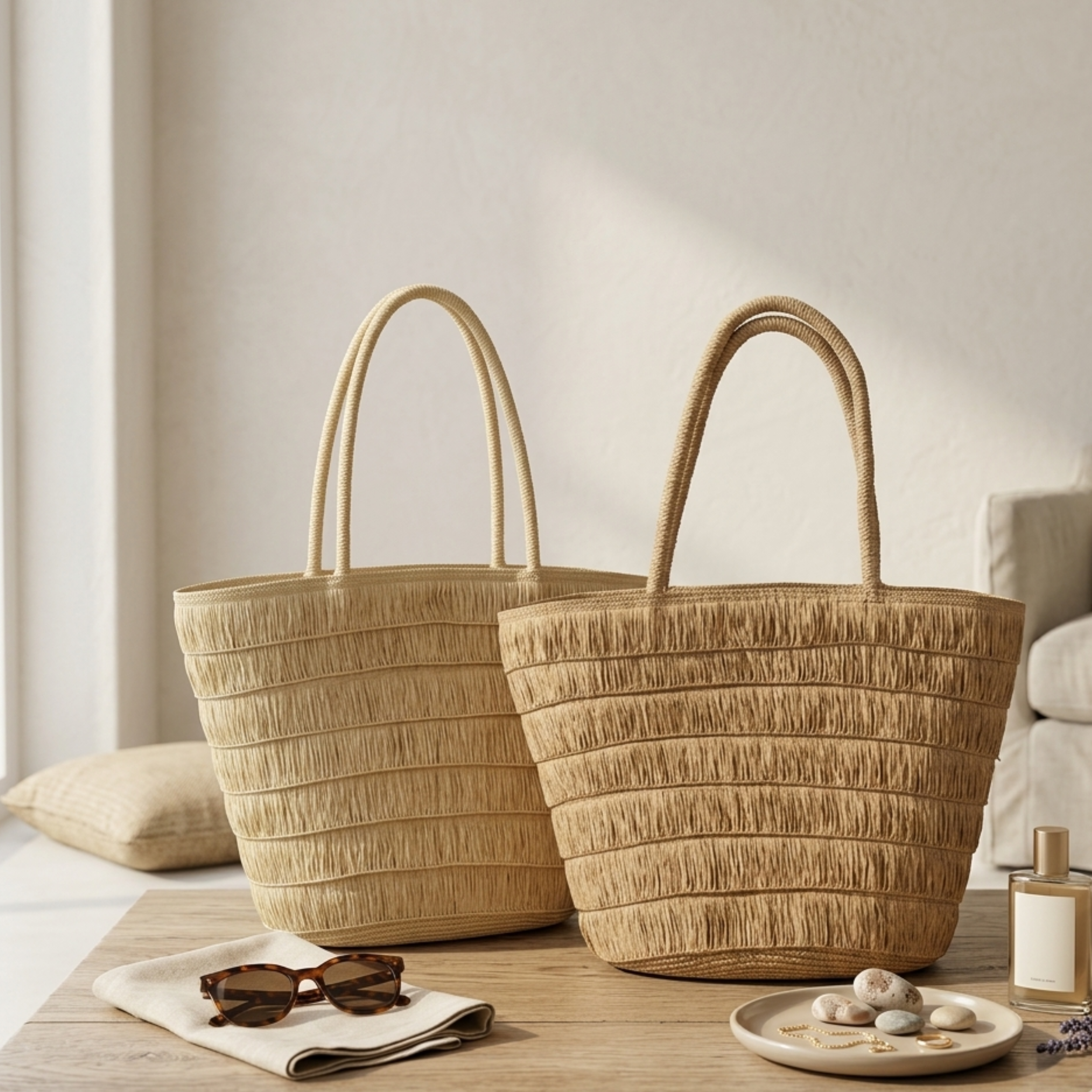 Woven Tote Shoulder Bag Women UK – Sustainable Summer Style for Brunch, Holiday Outfit