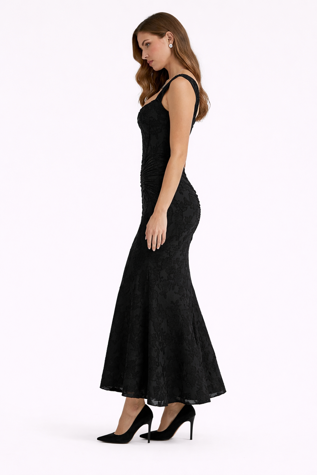 Luminous Neutral Satin Midi Dress Women UK – Evening Wear, Cocktail