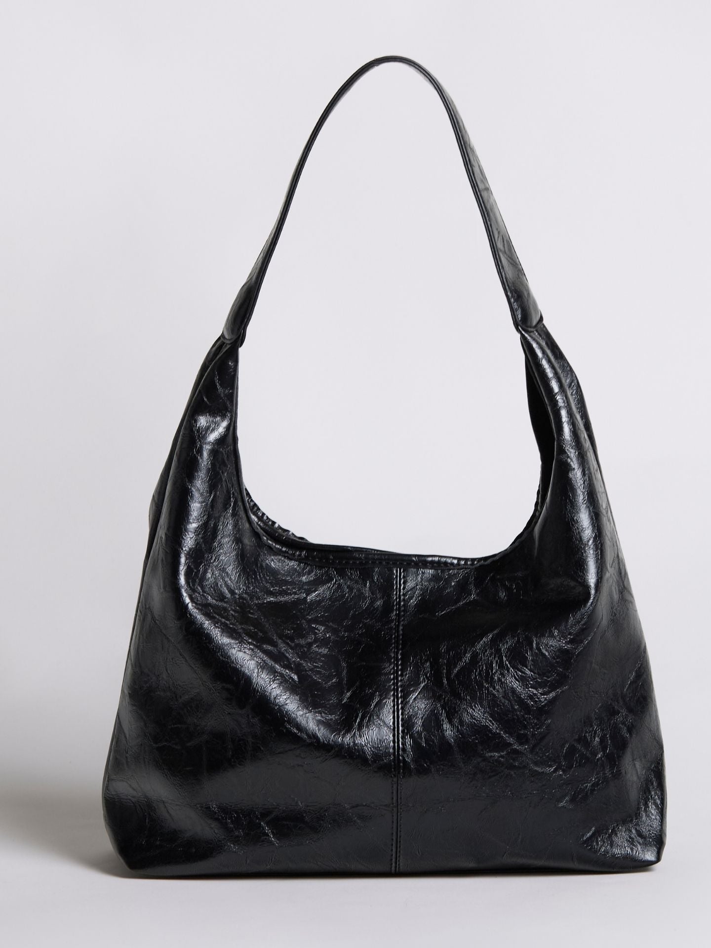Black Distressed Vegan Leather Tote Bag Women UK – Stylish Durable Everyday Use, Smart Casual Office