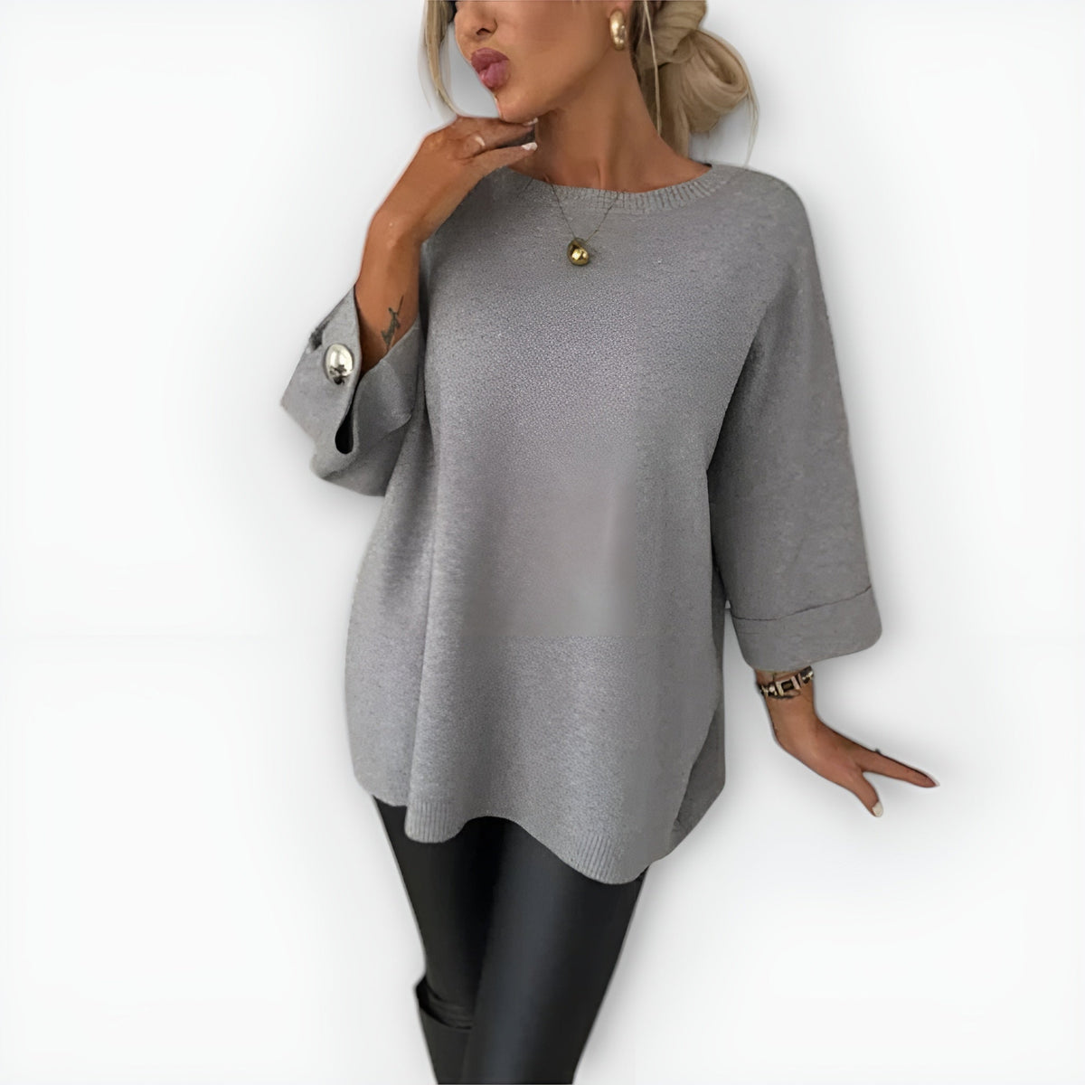 Elegant Knit Jumper with Soft Fabric for Casual Wear