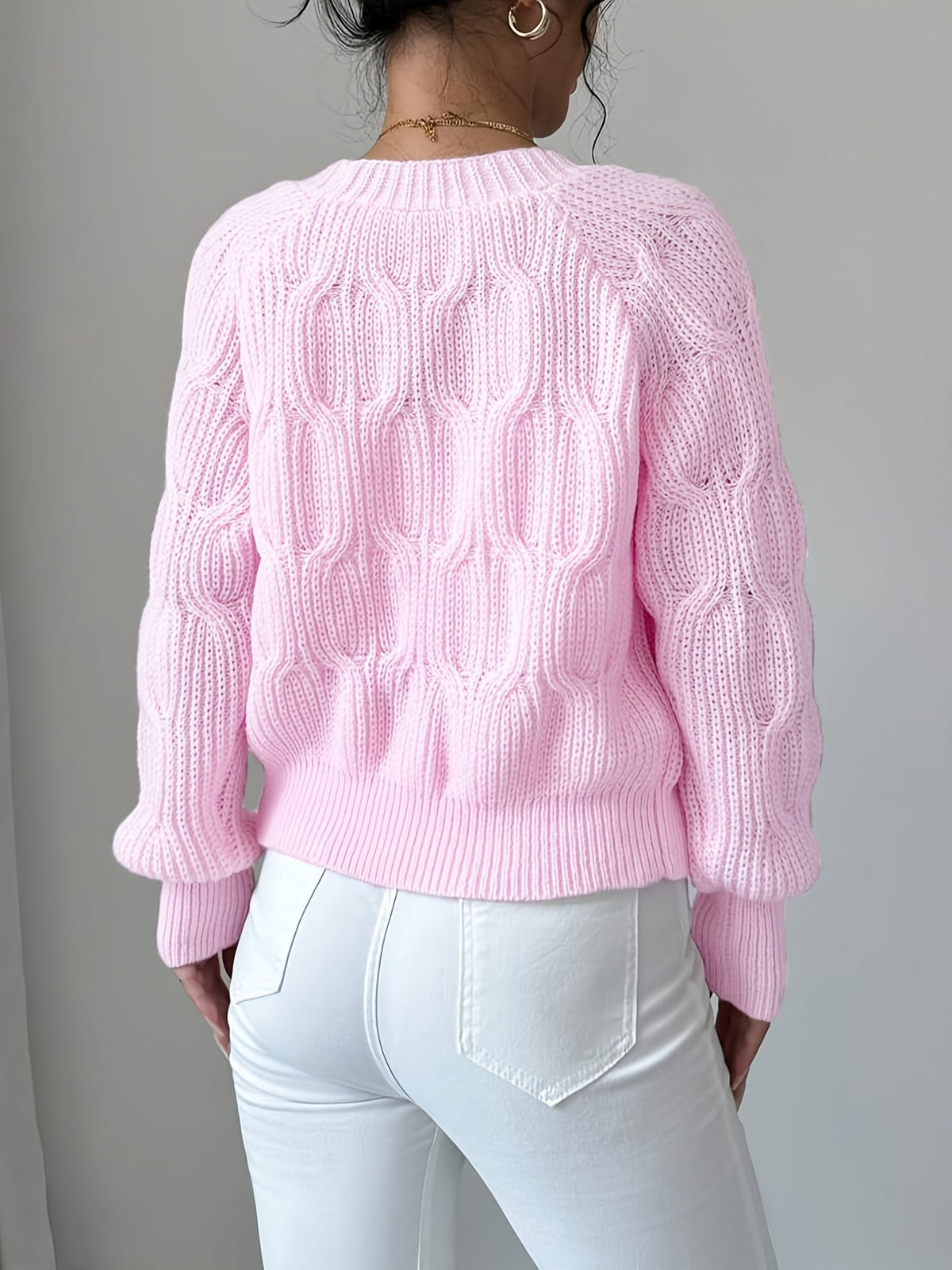 Soft Bow-Detail Long Sleeve Cardigan in Comfortable Knit for Casual Wear