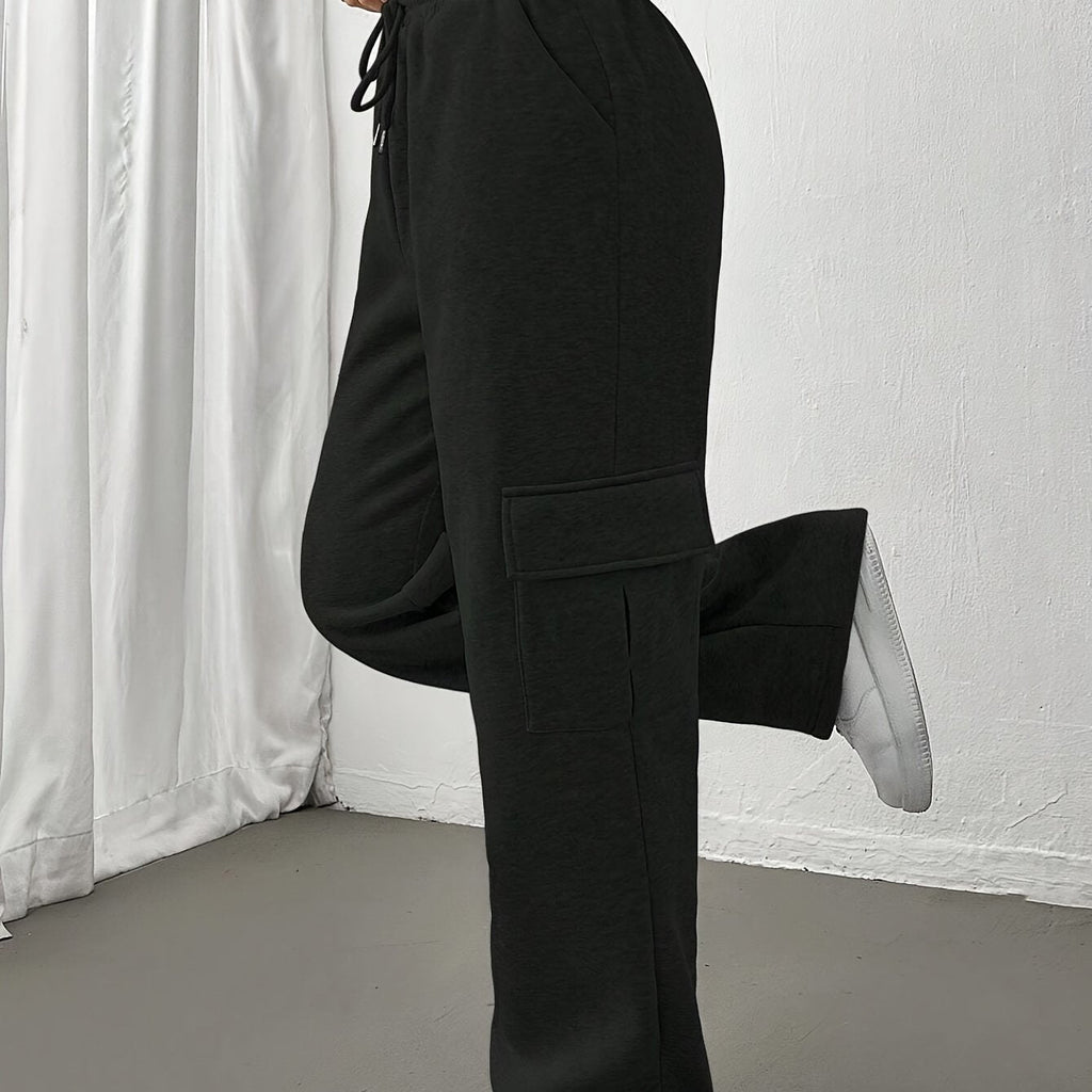 Relaxed Cargo Sweatpants for Women | Soft Cotton Blend | Casual Comfort Wear