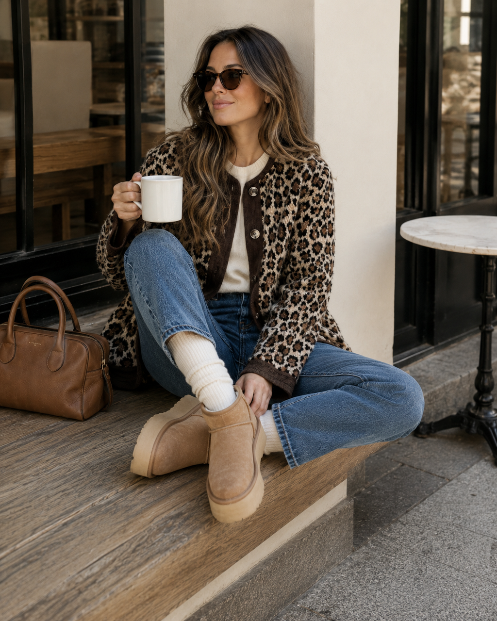 Bold & Playful – Leopard Print Button-Front Cardigan
