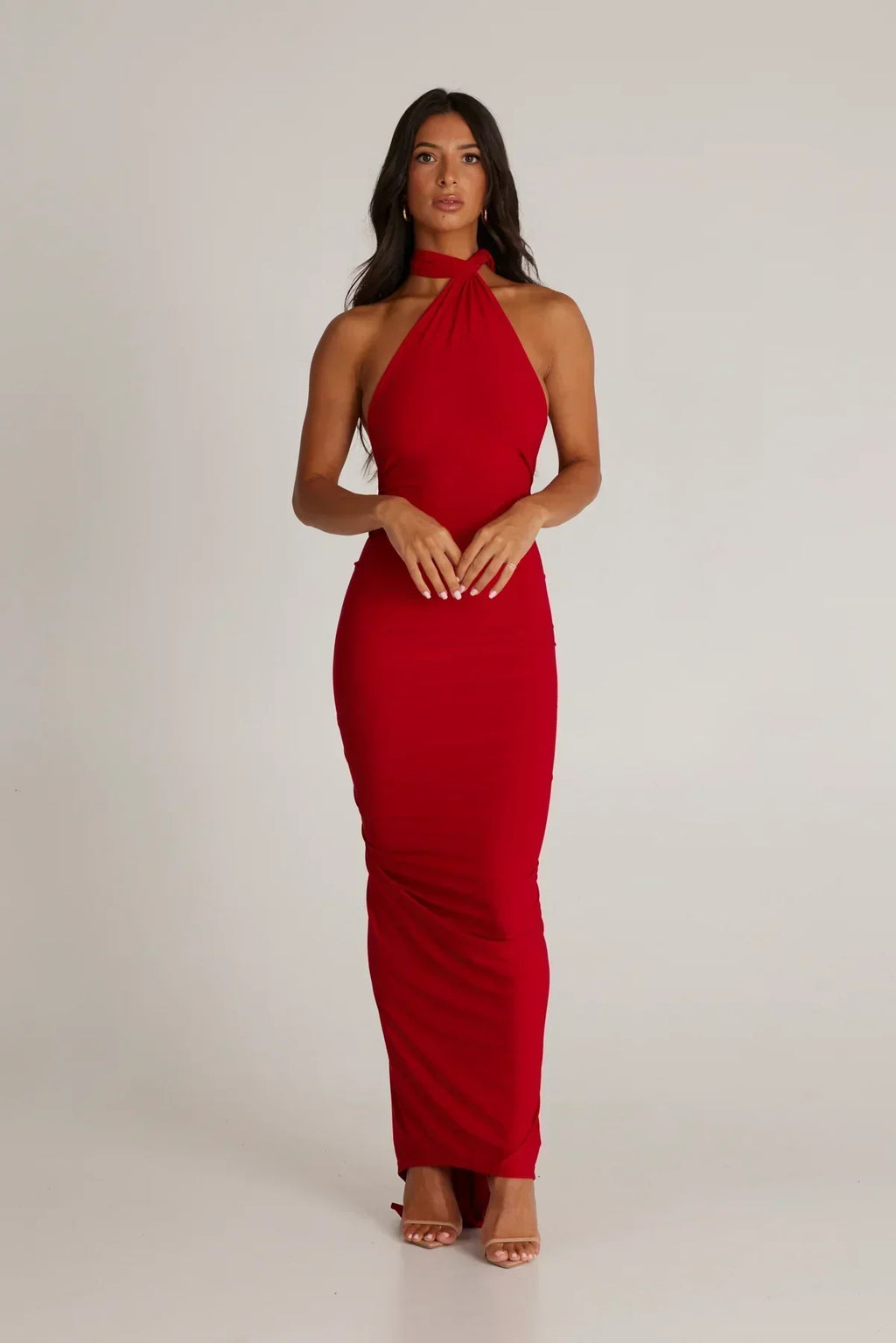 One-Shoulder Maxi Dress with Sash | Grecian Style Evening Wear Dress