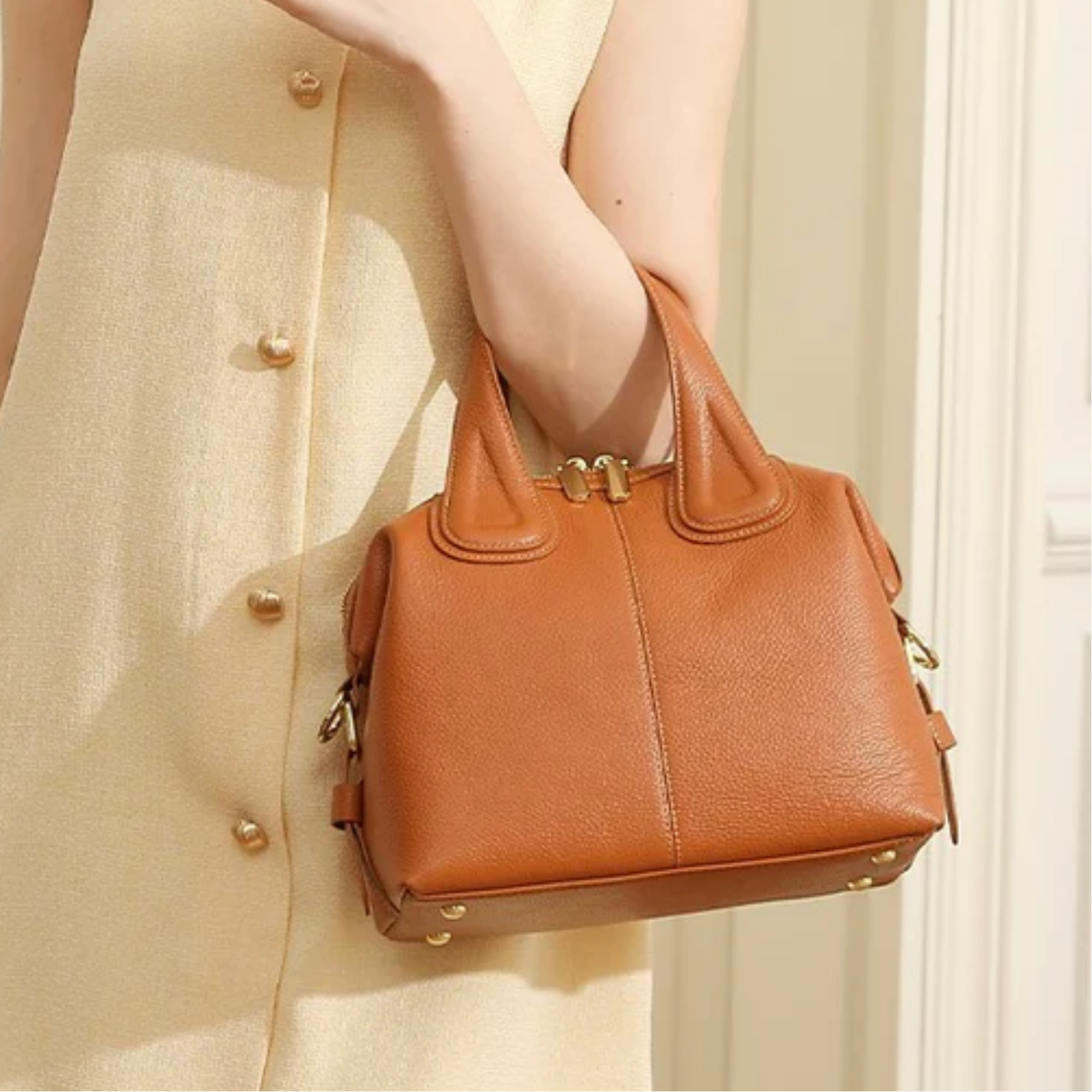 Brown Genuine Leather Crossbody Shoulder Bag UK – Everyday Use, Smart Casual Accessory