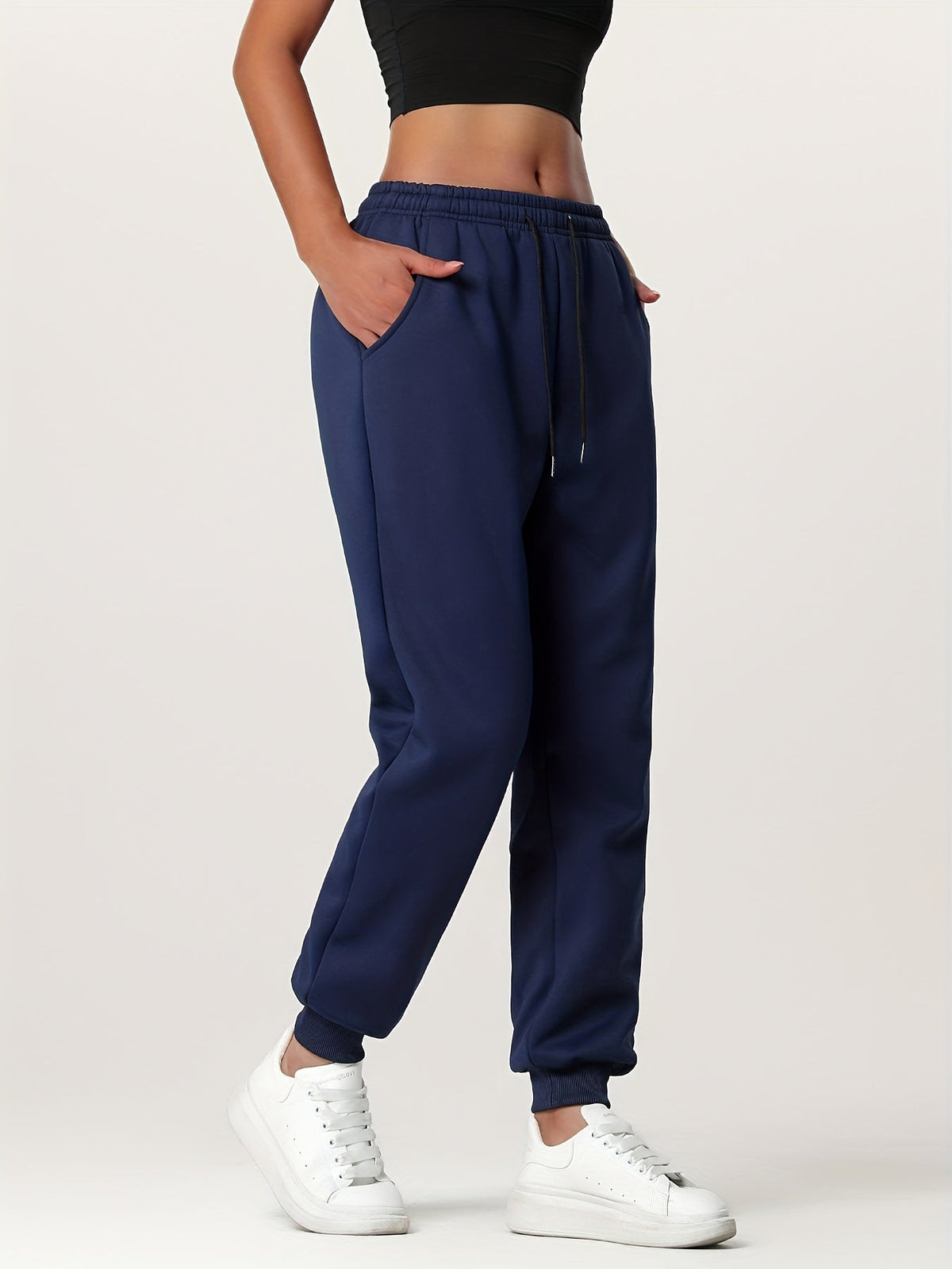 Cozy Cuffed Joggers for Women | Soft Fleece Material | Casual Loungewear