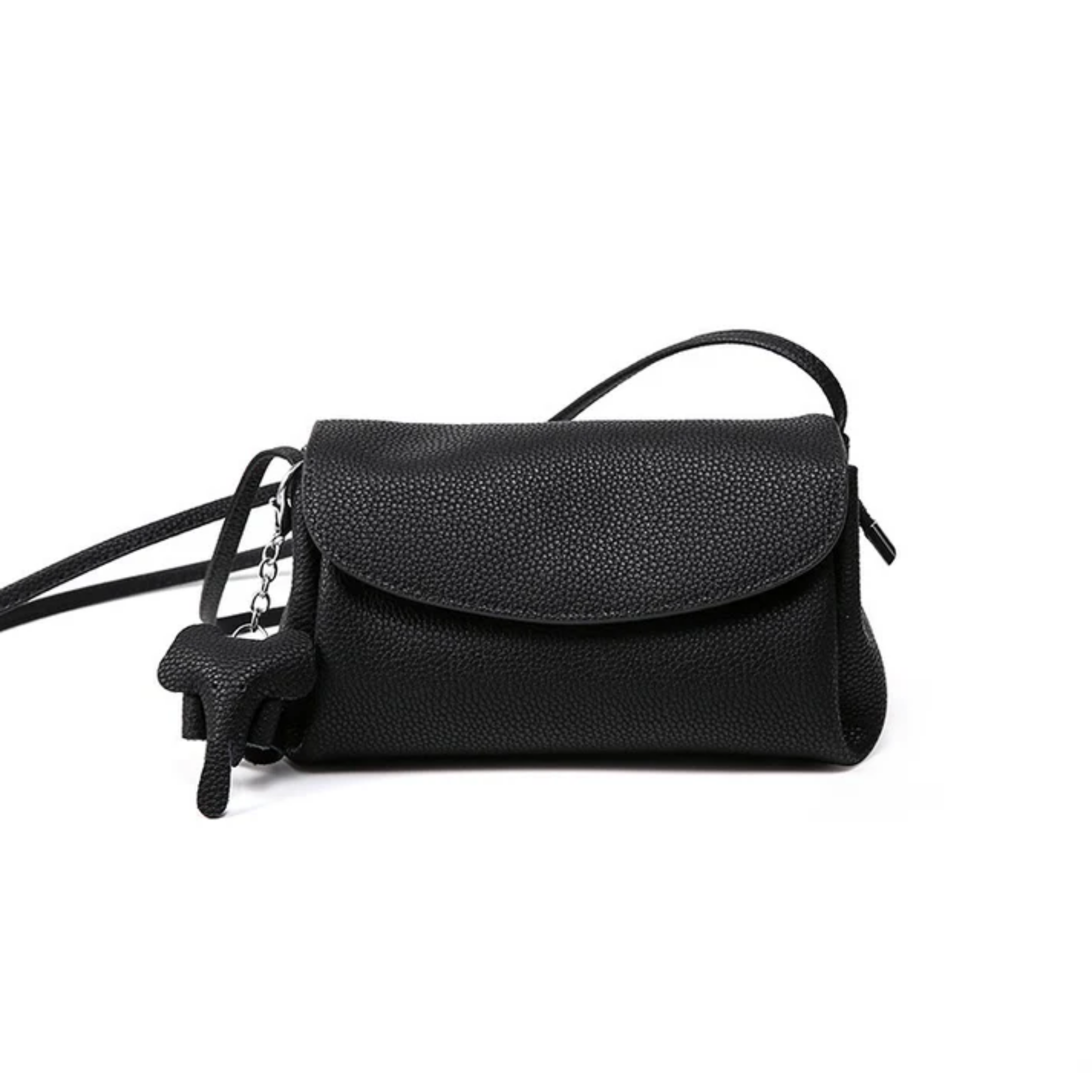 Brown Genuine Leather Crossbody Bag UK – Mini Elephant Pendant for Everyday Use, Smart Casual & Office Wear