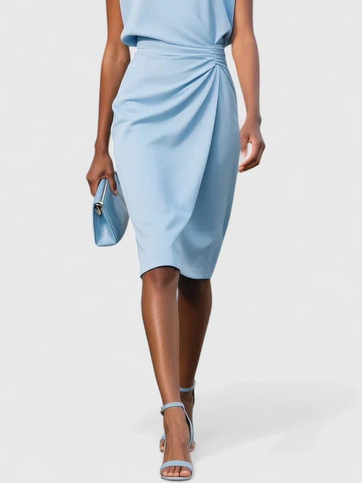 Draped Elegance Maxi Dress in Chiffon for Formal Events and Parties