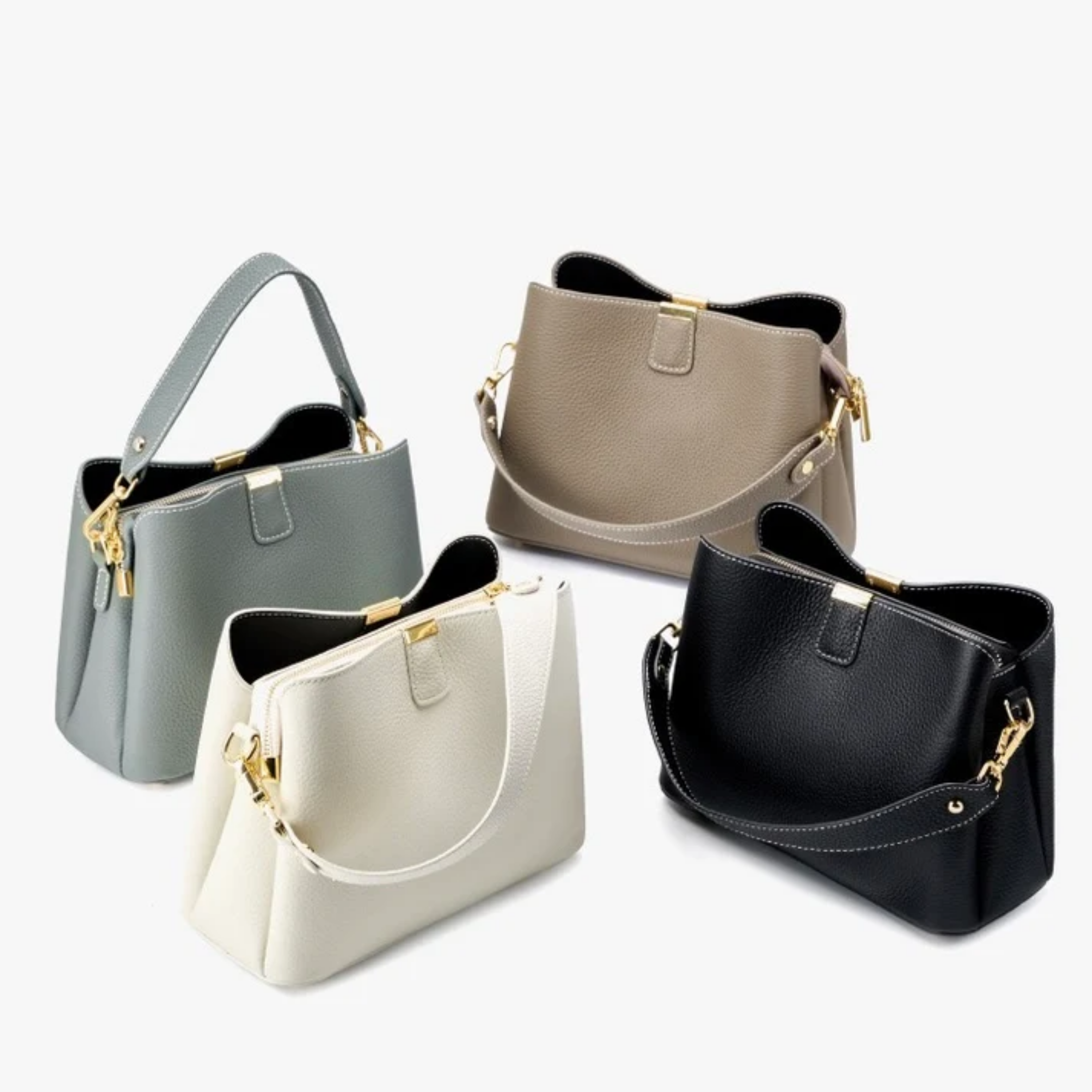 Genuine Leather Bucket Handbag Women UK – Stylish Tote for Workwear, Smart Casual