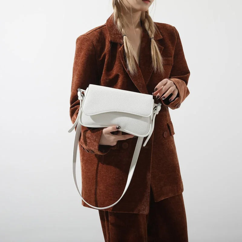 Baguette Shoulder Bag Women UK – Curved Design Handbag, Smart Casual Office Wear & Evening