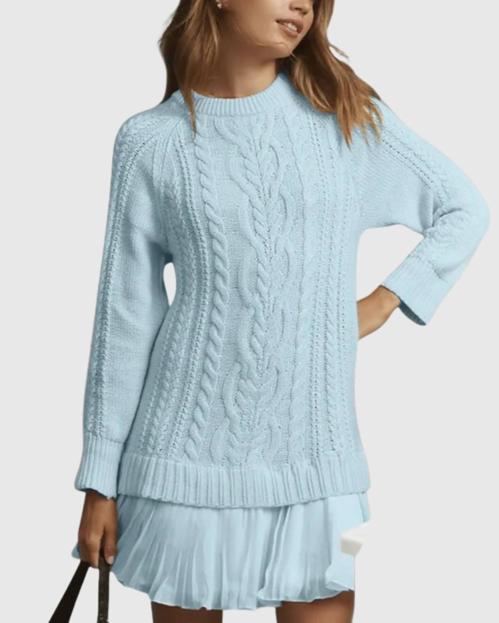 Classic Jumper Dress in Soft Knit Fabric for Casual Wear and Layering