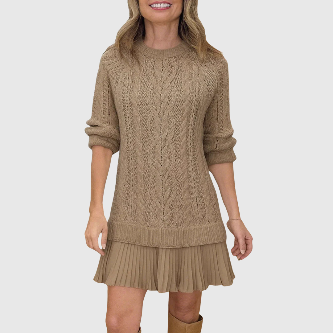 Classic Jumper Dress in Soft Knit Fabric for Casual Wear and Layering