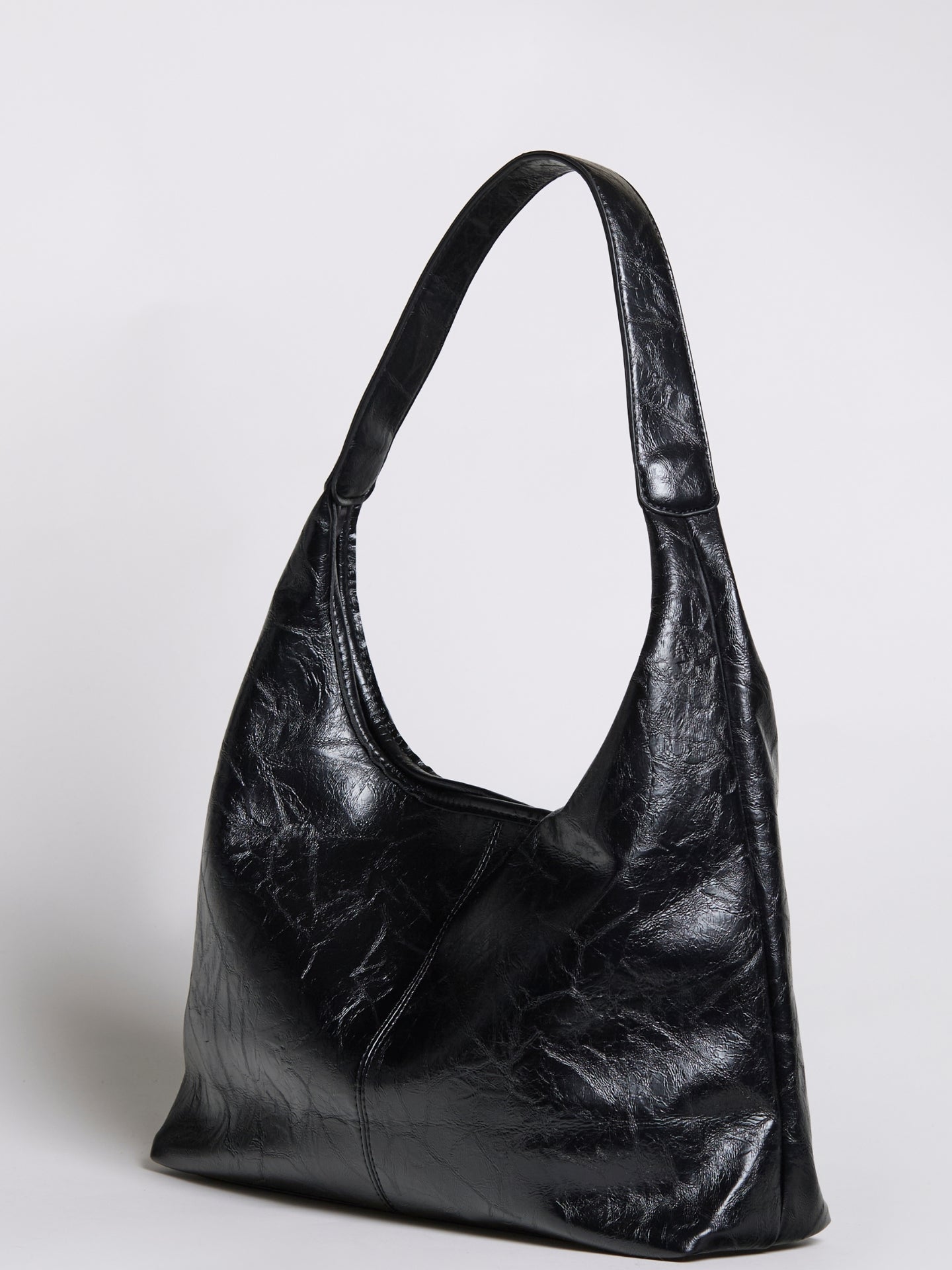 Black Distressed Vegan Leather Tote Bag Women UK – Stylish Durable Everyday Use, Smart Casual Office