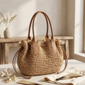 Handwoven Straw Tote Bag Women UK – Eco-Friendly Beach Bag, Summer Holiday & Resort Wear