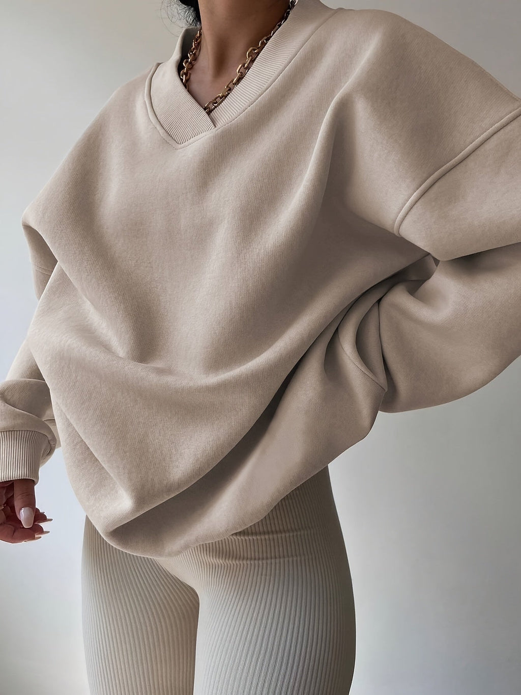 Relaxed Half-Zip Sweatshirt in Soft Cotton Blend for Casual Wear