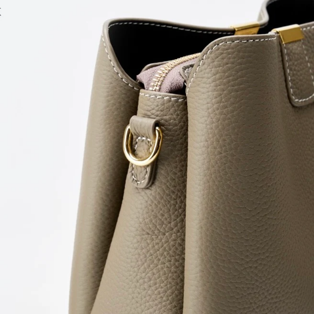 Genuine Leather Bucket Handbag Women UK – Stylish Tote for Workwear, Smart Casual