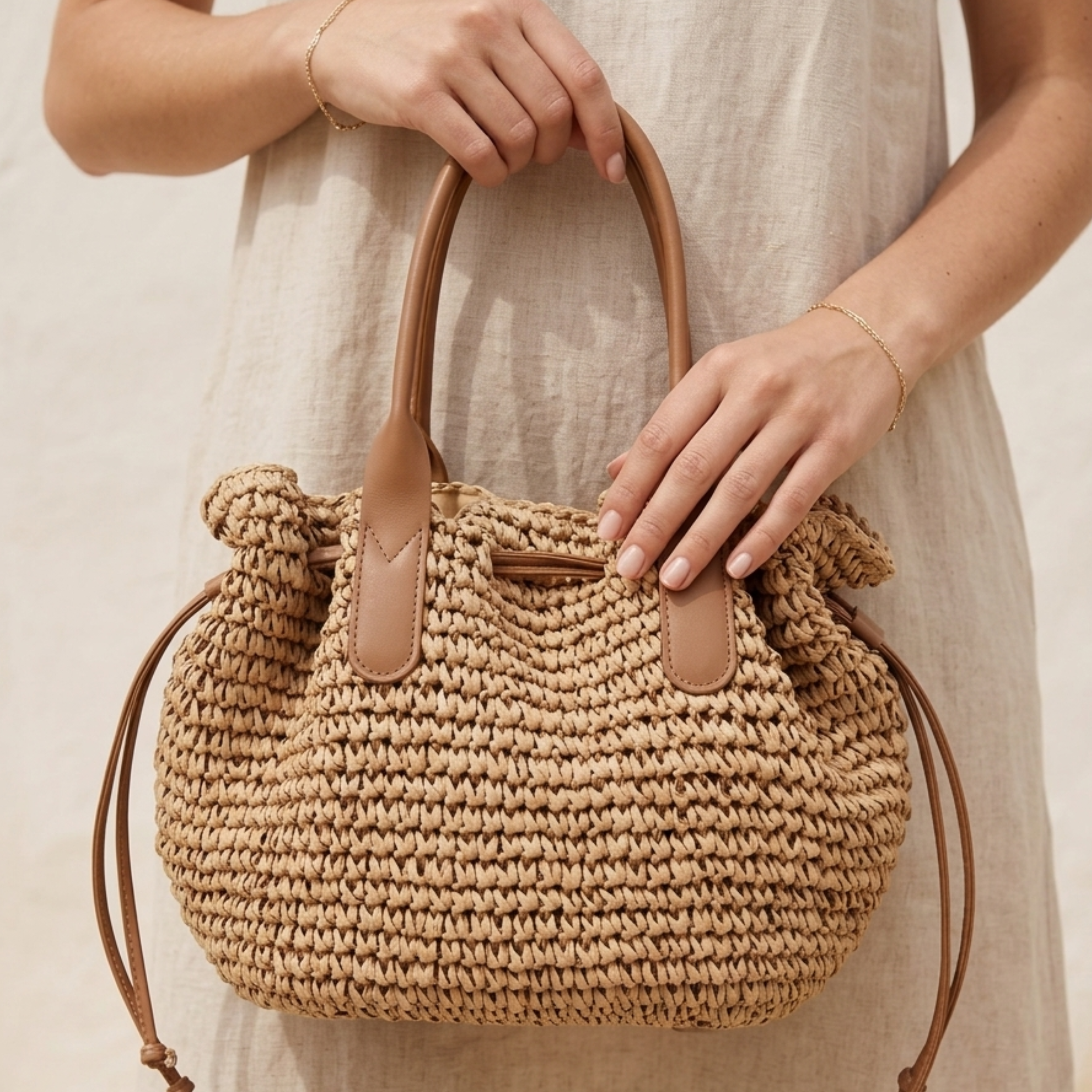 Handwoven Straw Tote Bag Women UK – Eco-Friendly Beach Bag, Summer Holiday & Resort Wear