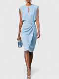 Draped Elegance Maxi Dress in Chiffon for Formal Events and Parties