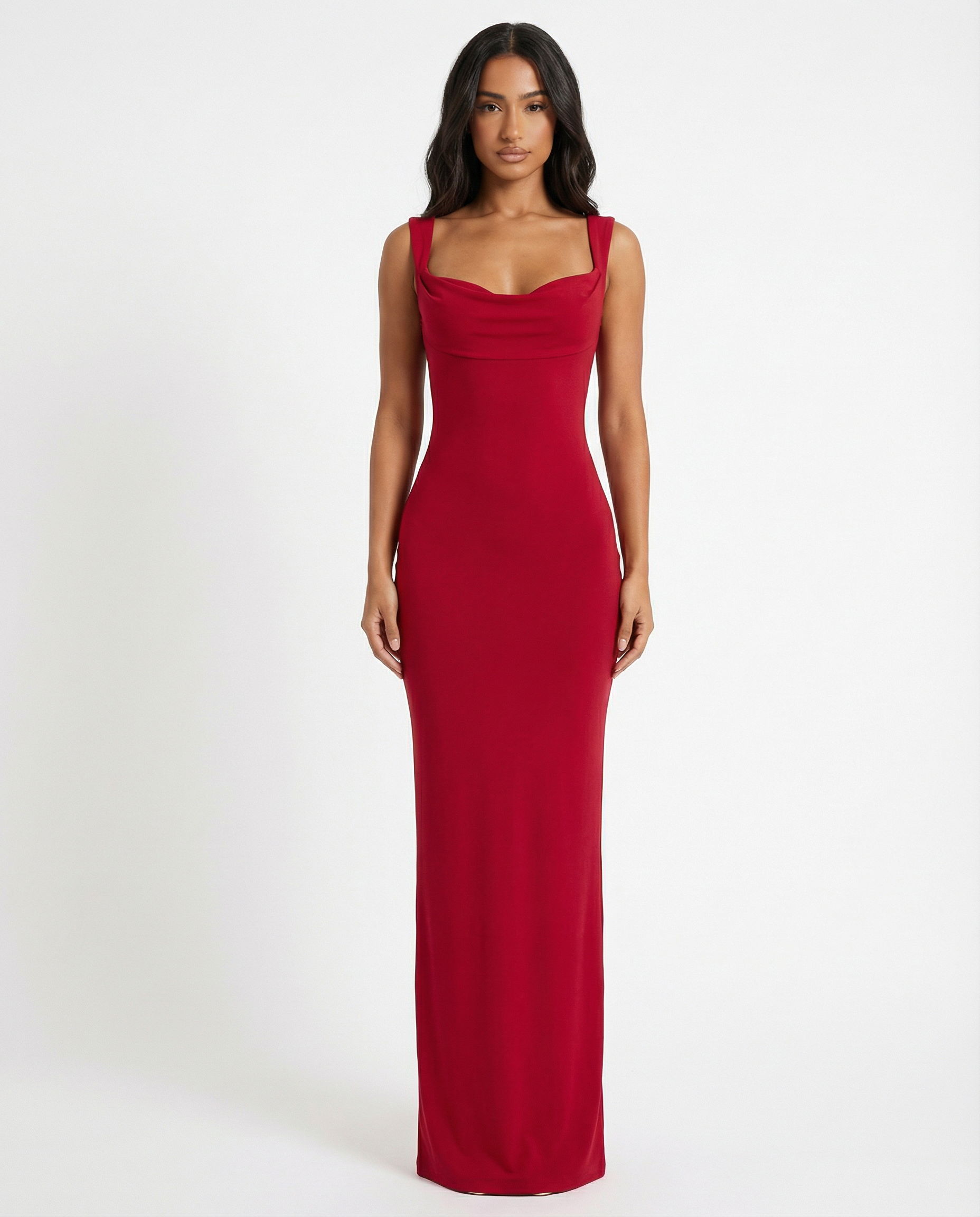 Red Backless Maxi Dress Women UK – Elegant Evening Gown, Wedding Guest