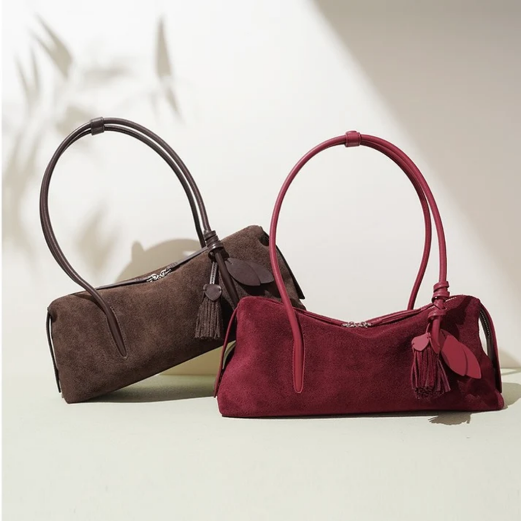 Leather Tassel Pendant Shoulder Bag UK – Stylish Pillow Design for Smart Casual, Office Wear