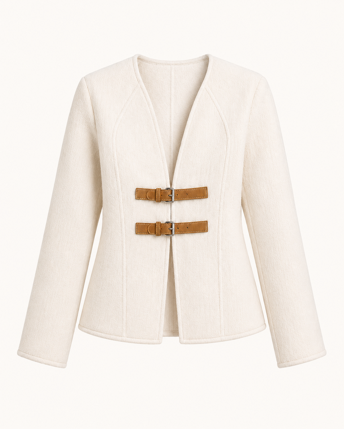 Weekend Layering Essential – White Modern Cardigan