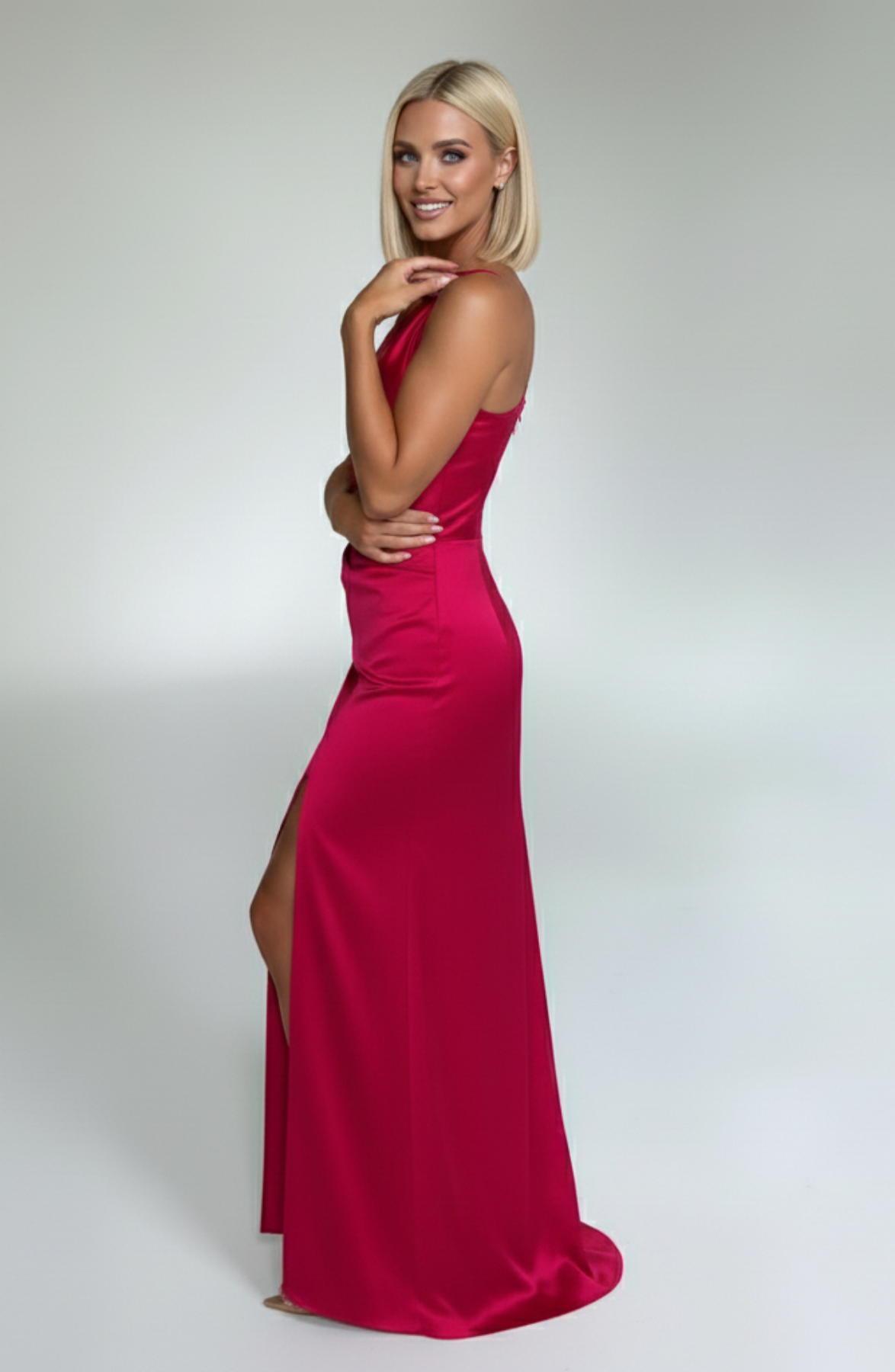 Satin Maxi Slip Gown Women UK – Evening Gown, Formal Event Wear