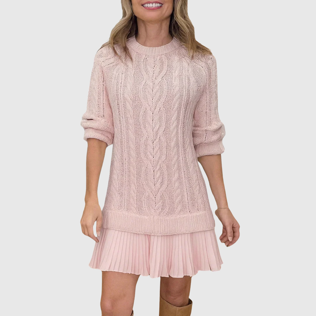 Classic Jumper Dress in Soft Knit Fabric for Casual Wear and Layering