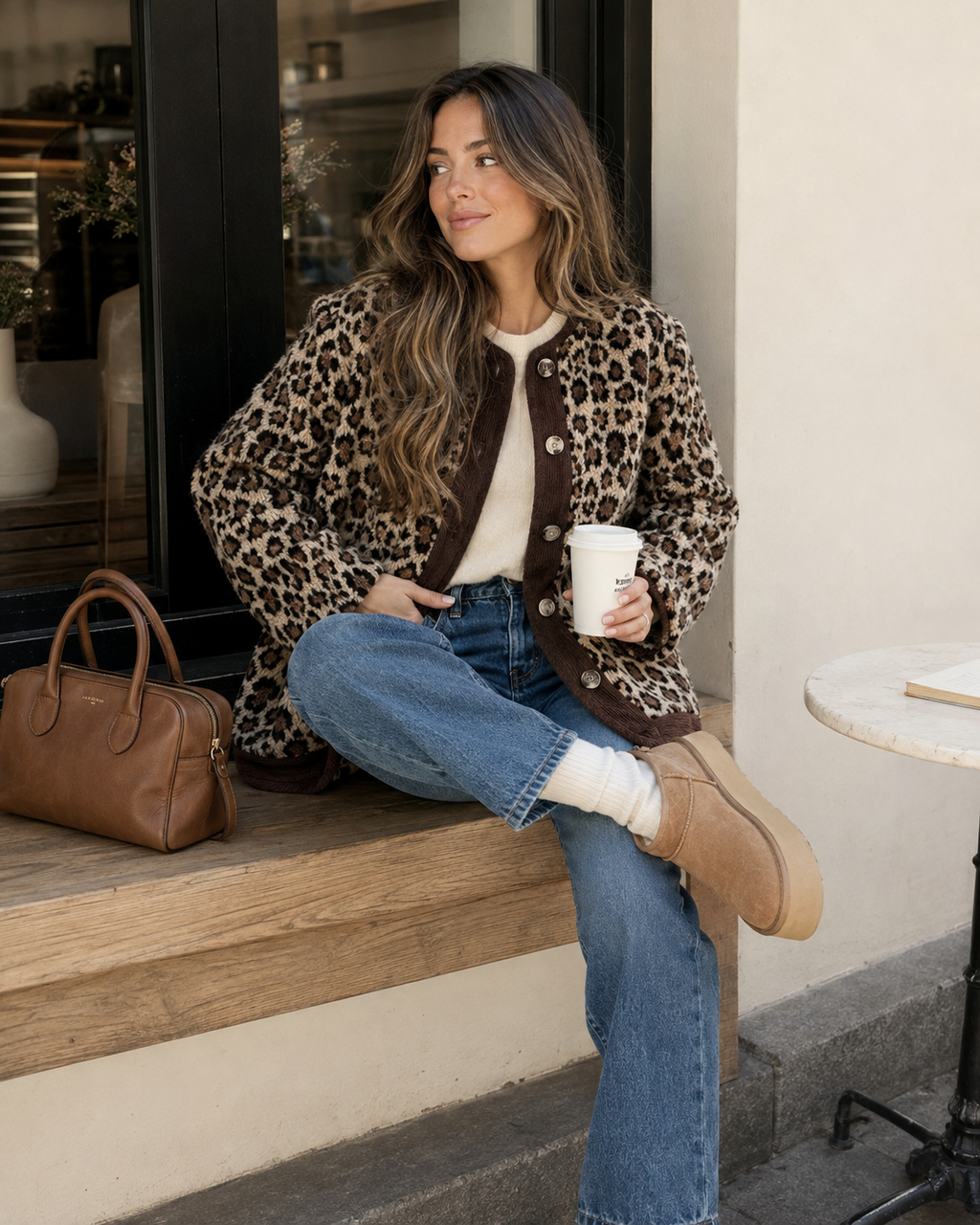 Bold & Playful – Leopard Print Button-Front Cardigan