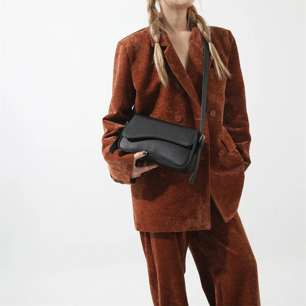 Baguette Shoulder Bag Women UK – Curved Design Handbag, Smart Casual Office Wear & Evening