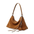 Brown Genuine Leather Hobo Bag UK – Braided Detail Tassel Accent, Smart Casual Everyday Use
