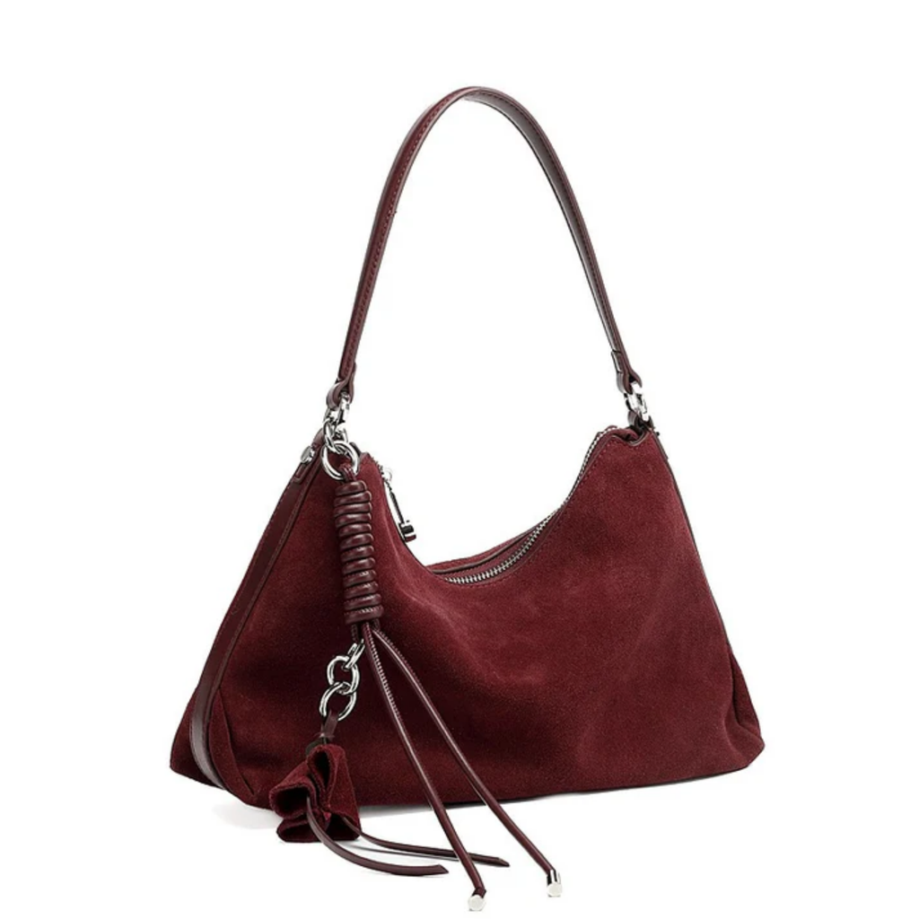Brown Genuine Leather Hobo Bag UK – Braided Detail Tassel Accent, Smart Casual Everyday Use
