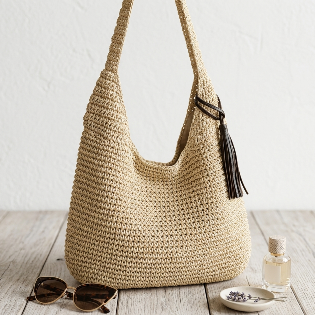 Handwoven Straw Shoulder Bag Women UK – Eco-Friendly Spacious Design, Holiday Outfit Brunch