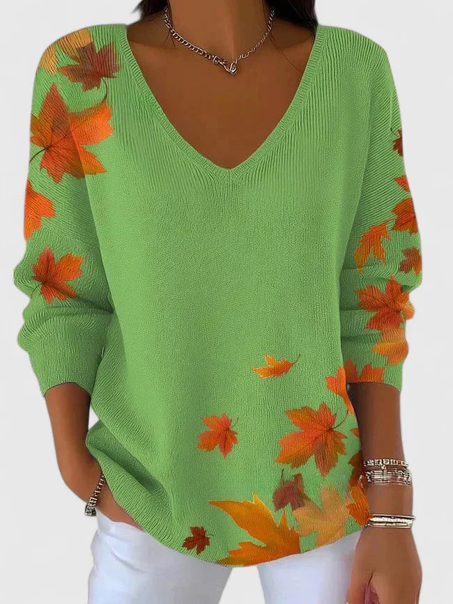 V-Neck Jumper for Women | Soft Knit Fabric | Elegant Casual Sweater