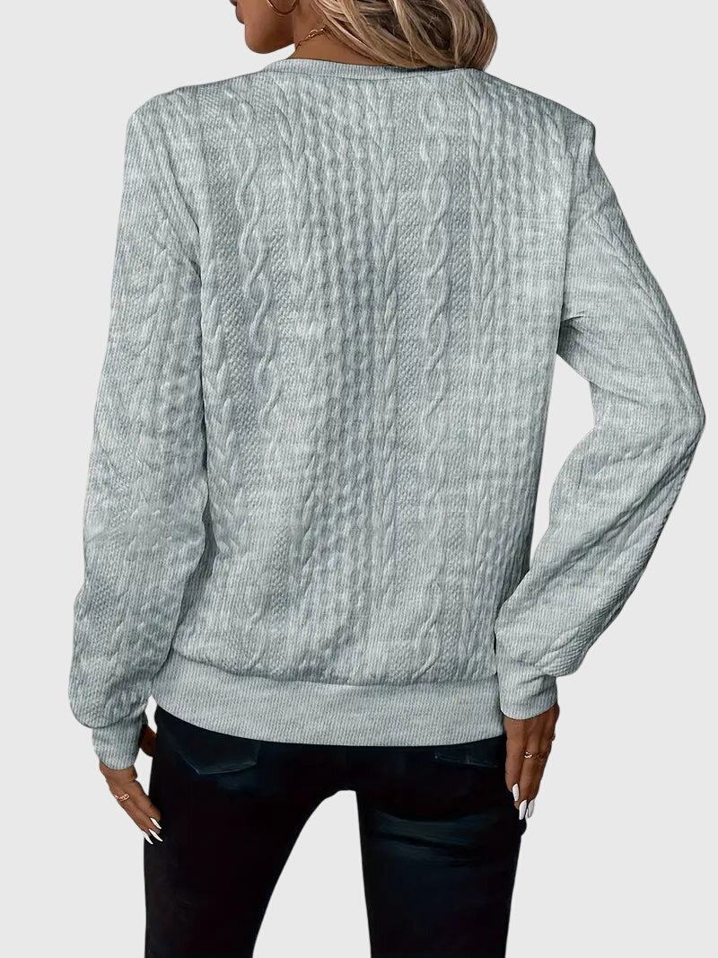 Zippered Jumper in Soft Knit Fabric for Casual Wear and Layering