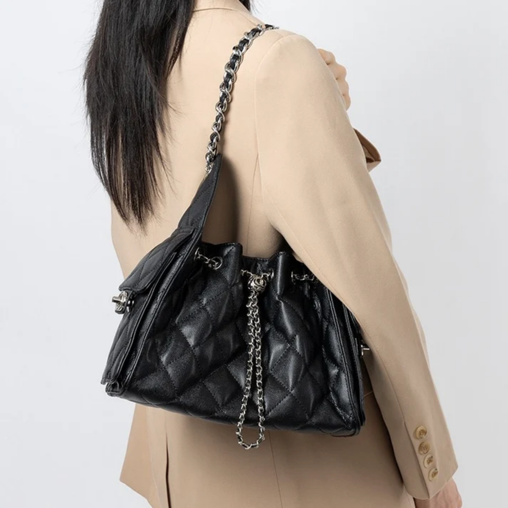 Brown Genuine Leather Bucket Shoulder Bag UK – Durable Everyday Use, Smart Casual & Office Wear