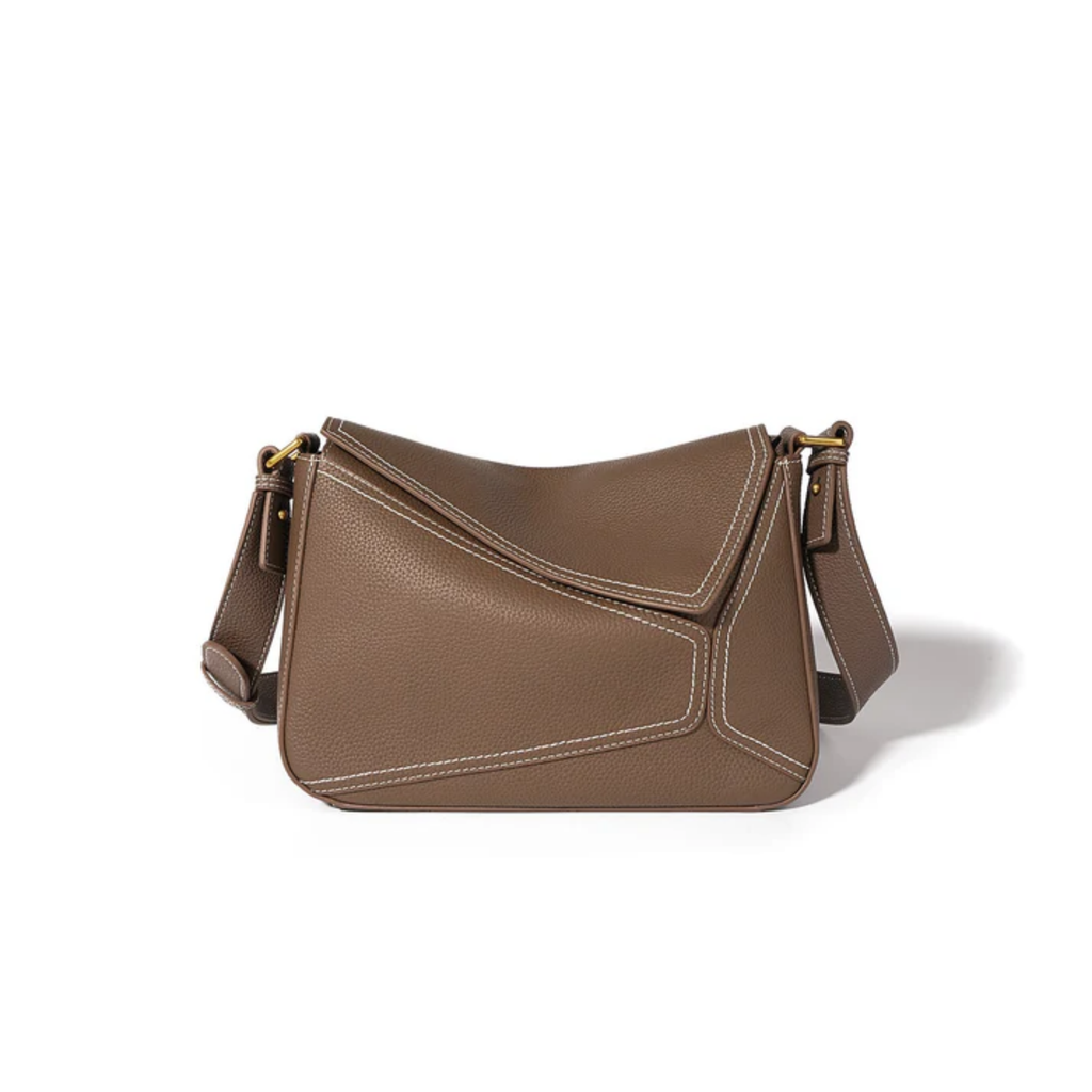 Genuine Leather Geometric Crossbody Shoulder Bag Women UK – Everyday Use, Smart Casual