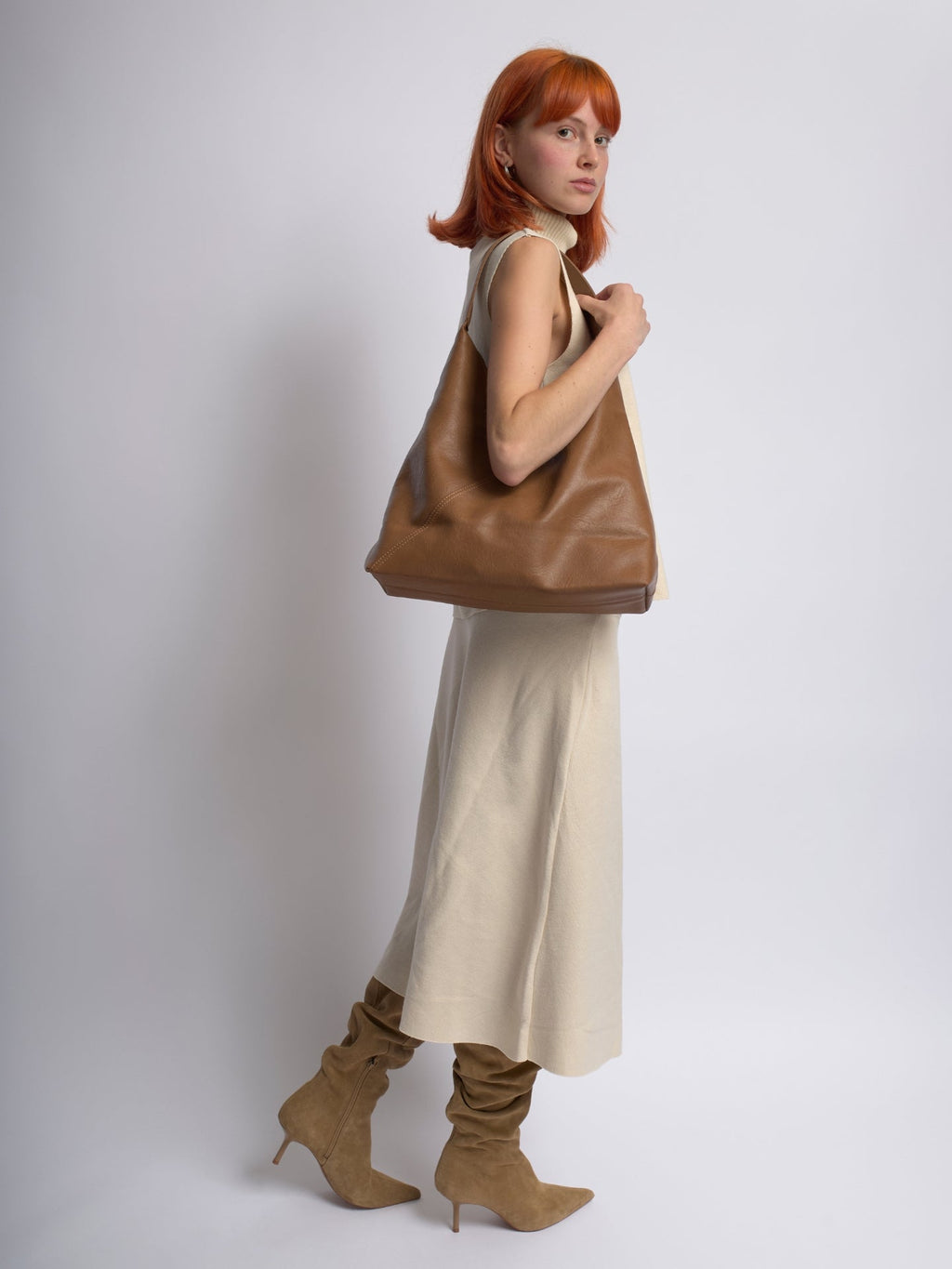 Brown Leather Shoulder Bag Women UK – Versatile Handbag for Workwear, Smart Casual