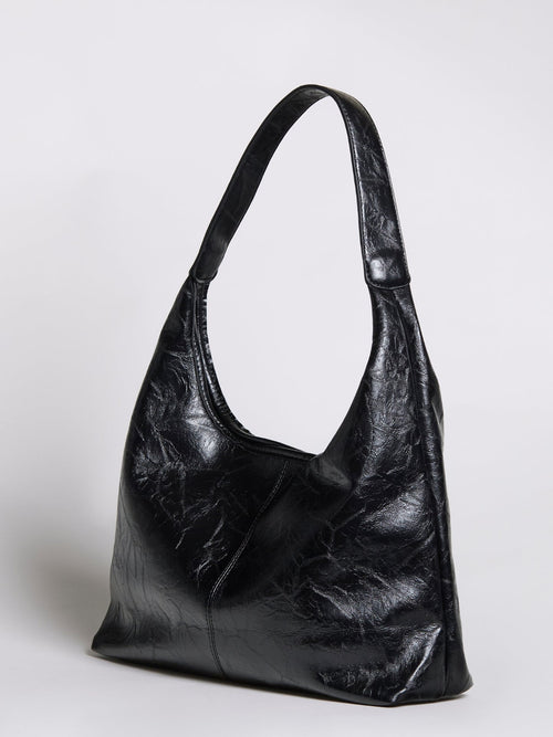 Black Distressed Vegan Leather Tote Bag Women UK – Stylish Durable Everyday Use, Smart Casual Office