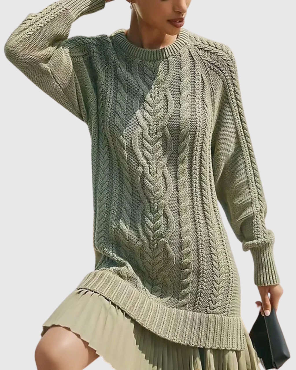 Classic Jumper Dress in Soft Knit Fabric for Casual Wear and Layering