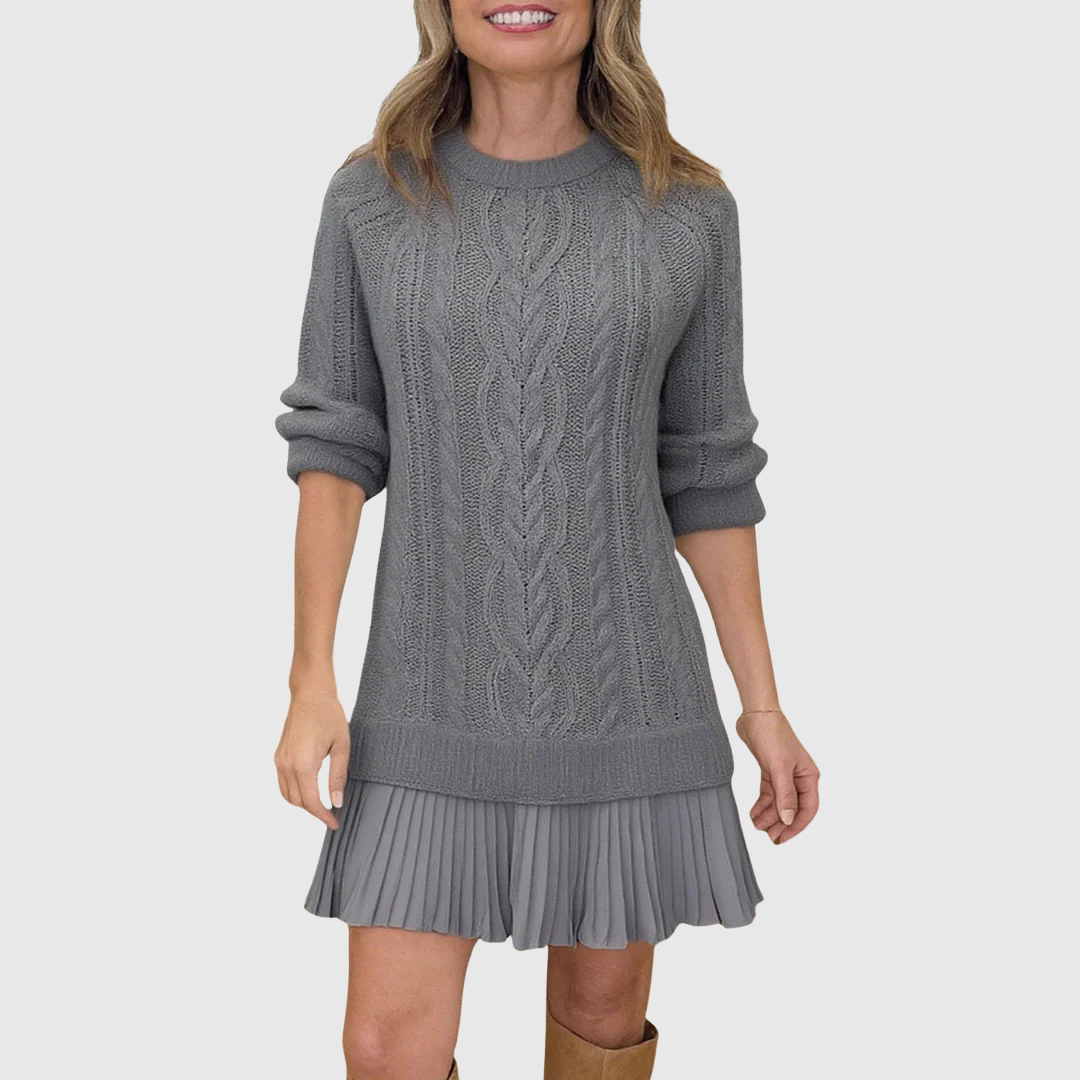 Classic Jumper Dress in Soft Knit Fabric for Casual Wear and Layering