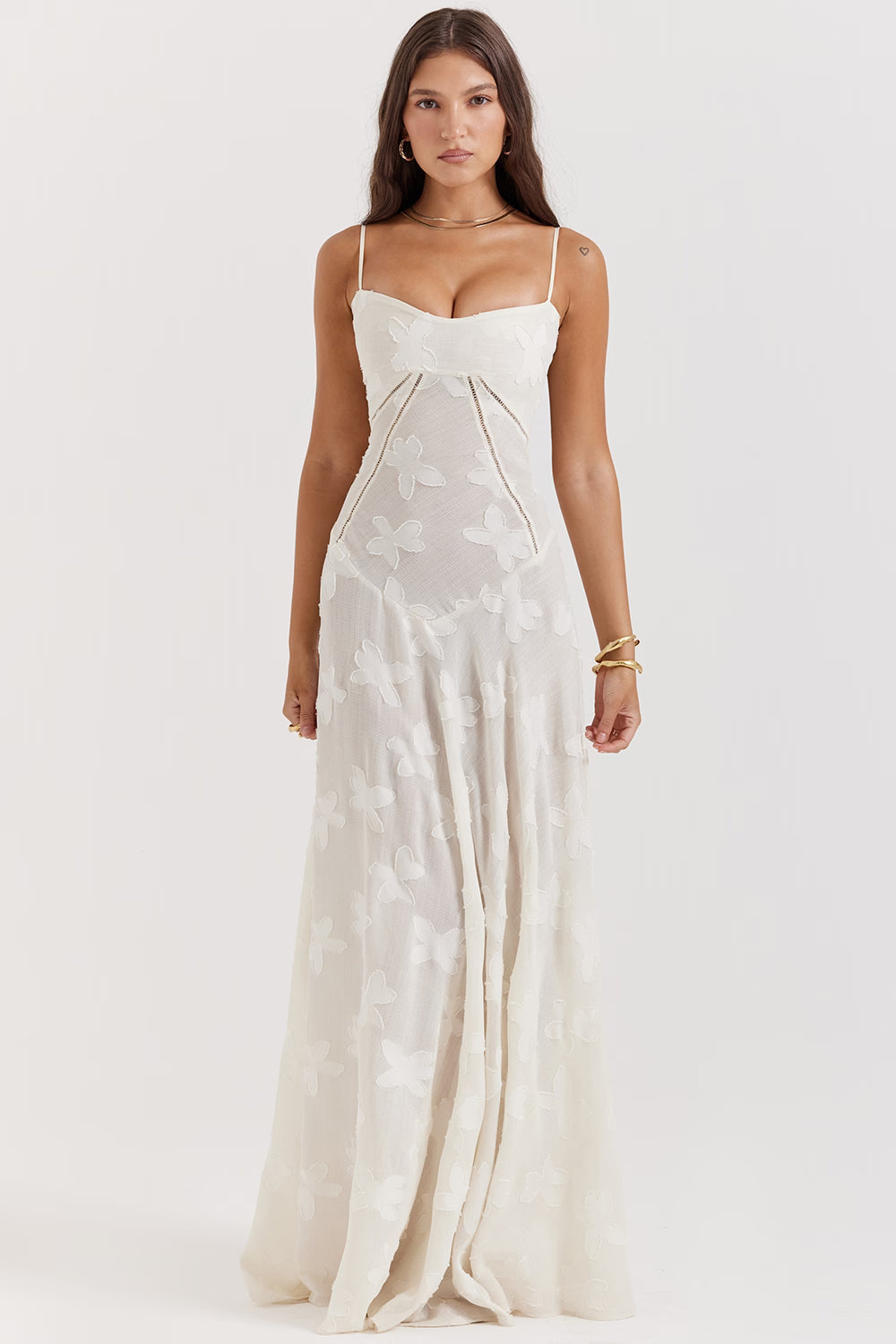 Floral Jacquard Maxi Dress Women UK – Evening Gown, Wedding Guest
