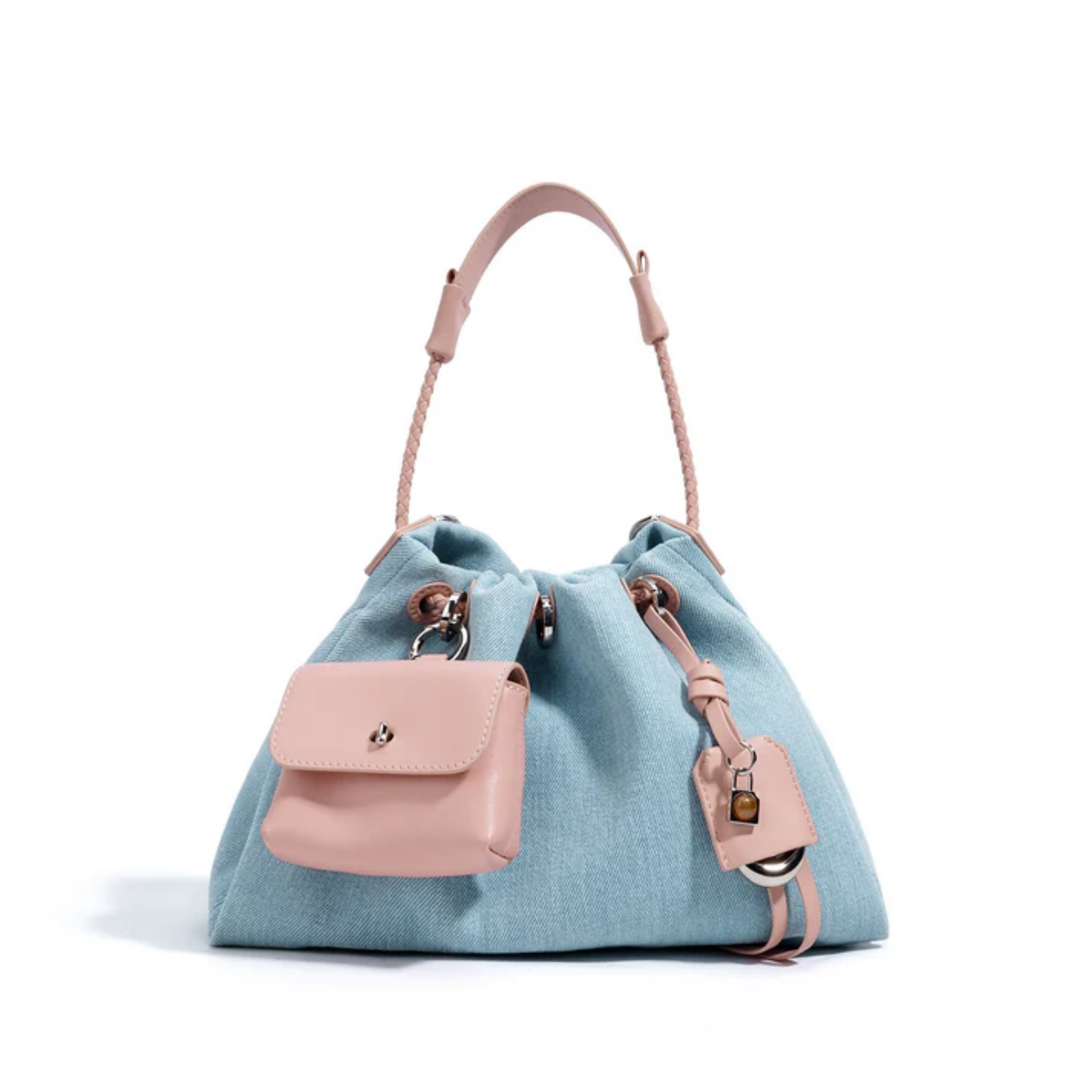 Genuine Leather Denim Patchwork Hobo Bag Women UK – Everyday Use, Smart Casual Accessory